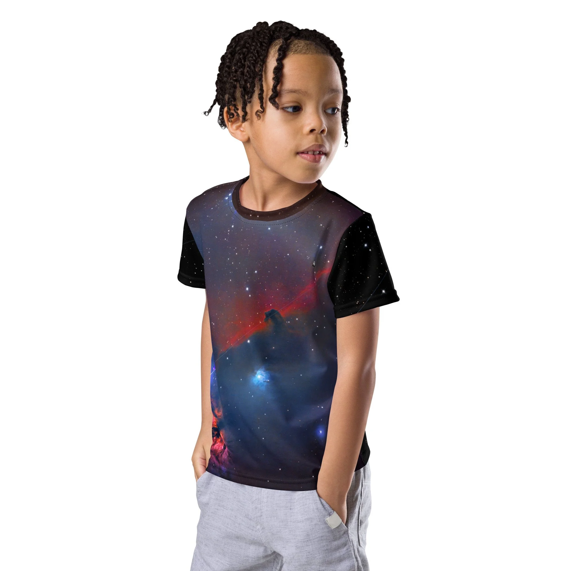 Horsehead Nebula printed on kids all-over-print t-shirt — High Space Man