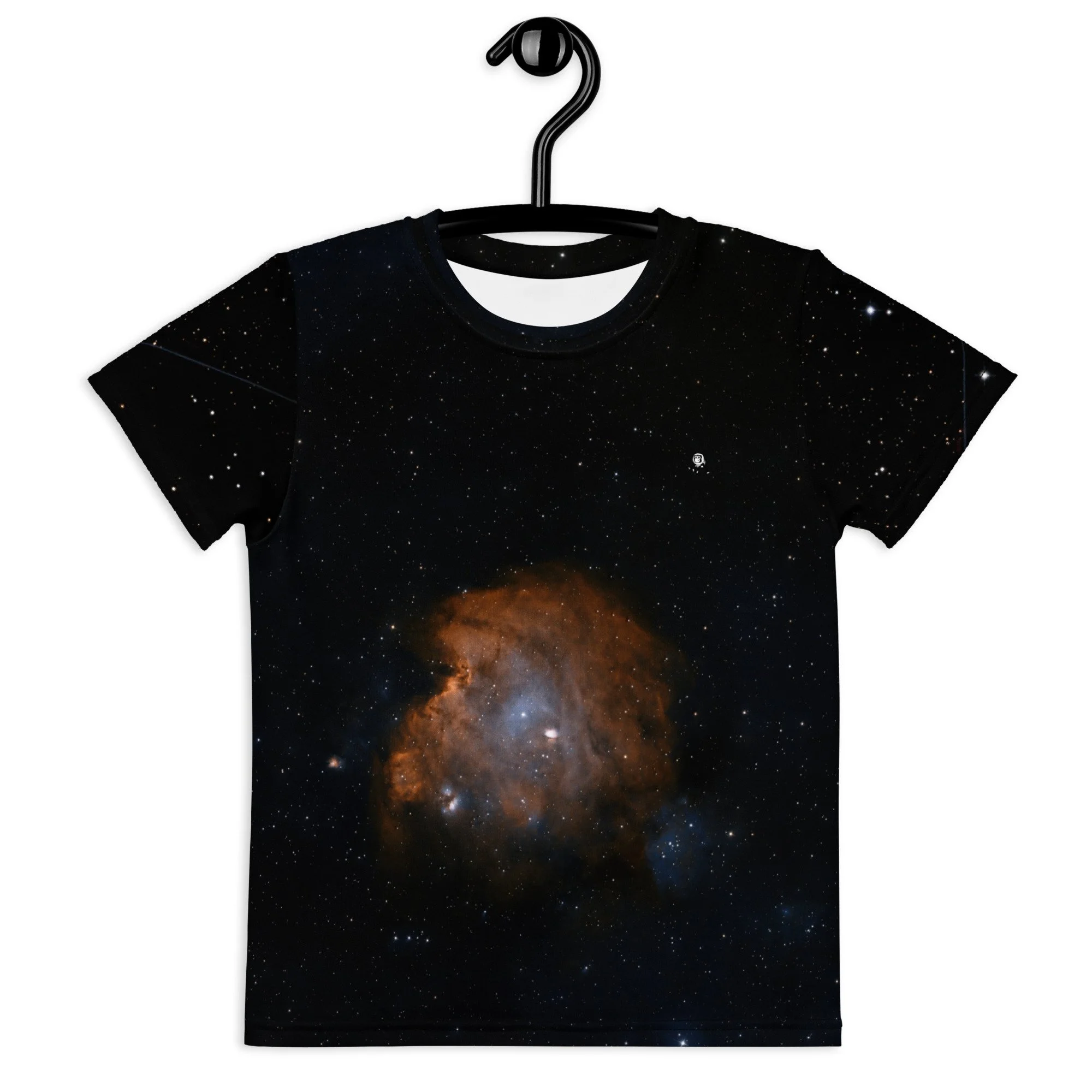 Monkey Head Nebula printed on kids all-over-print t-shirt — High Space Man