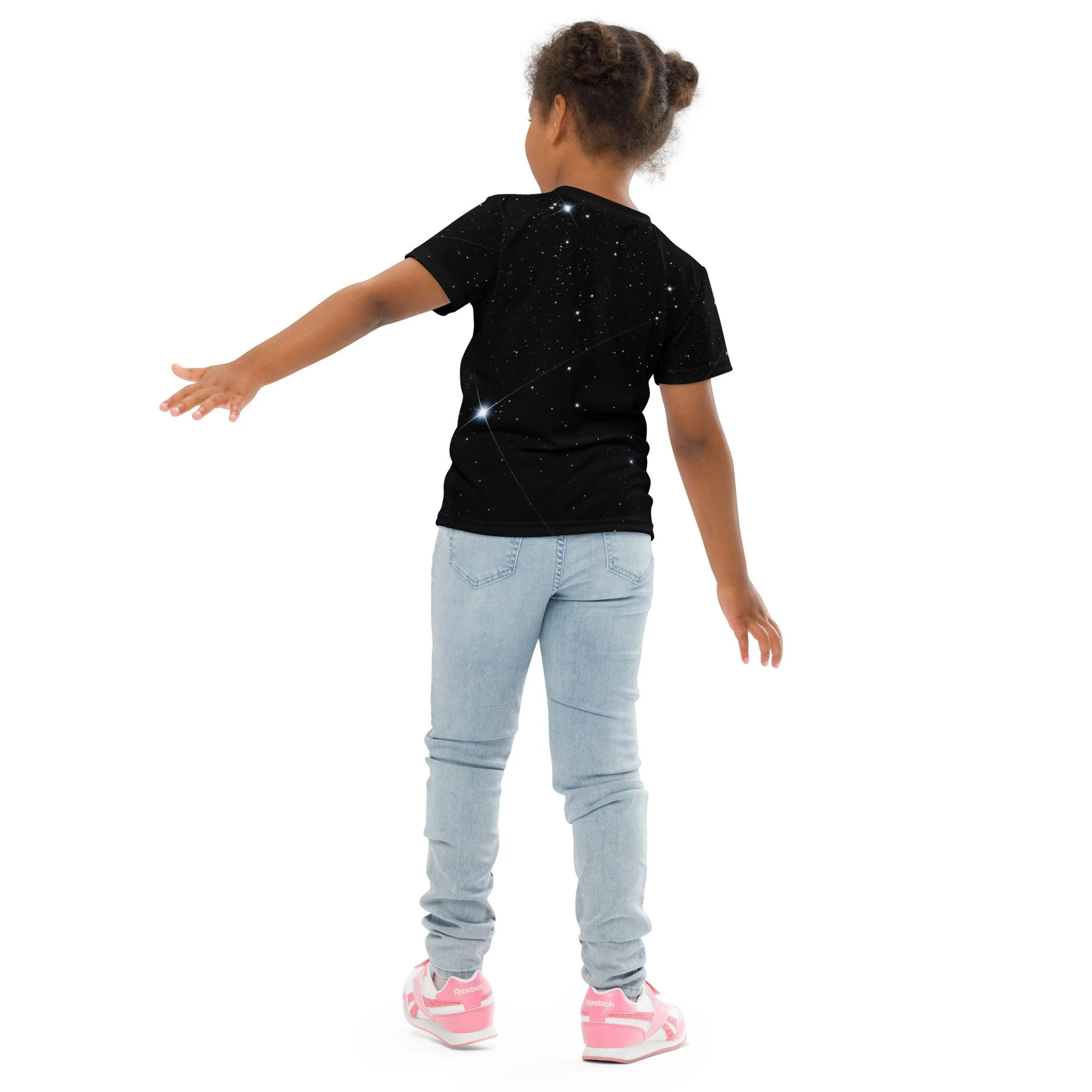Monkey Head Nebula printed on kids all-over-print t-shirt — High Space Man