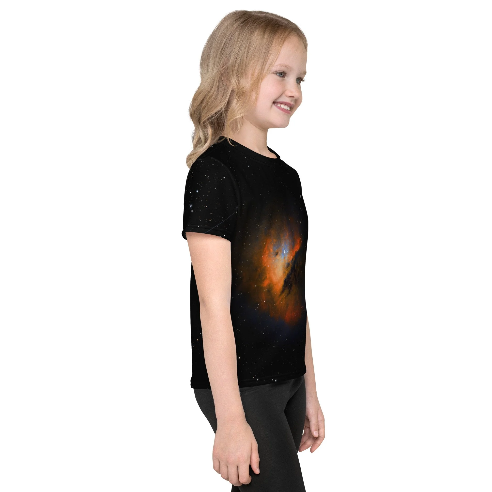 Pacman Nebula printed on kids all-over-print t-shirt — High Space Man