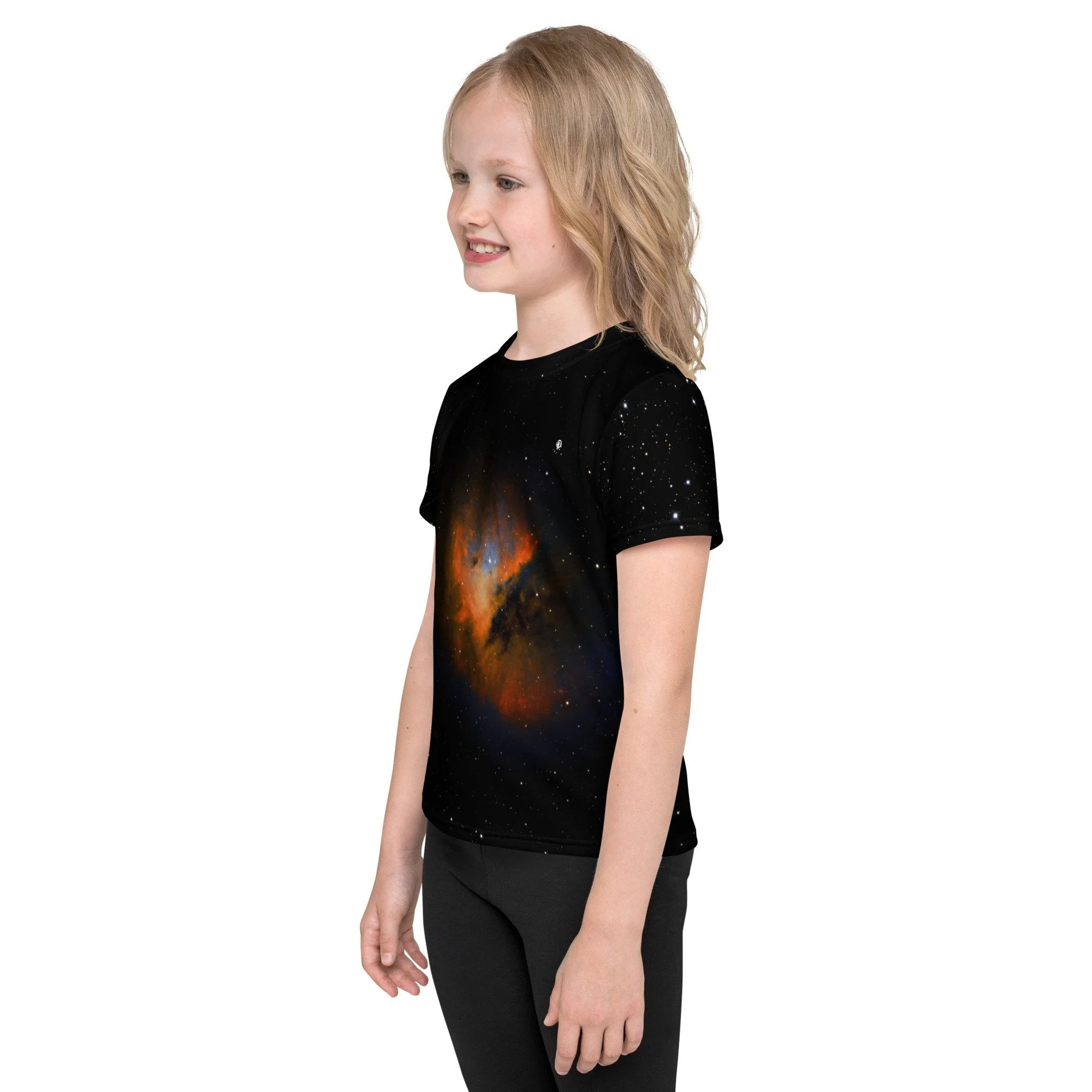 Pacman Nebula printed on kids all-over-print t-shirt — High Space Man
