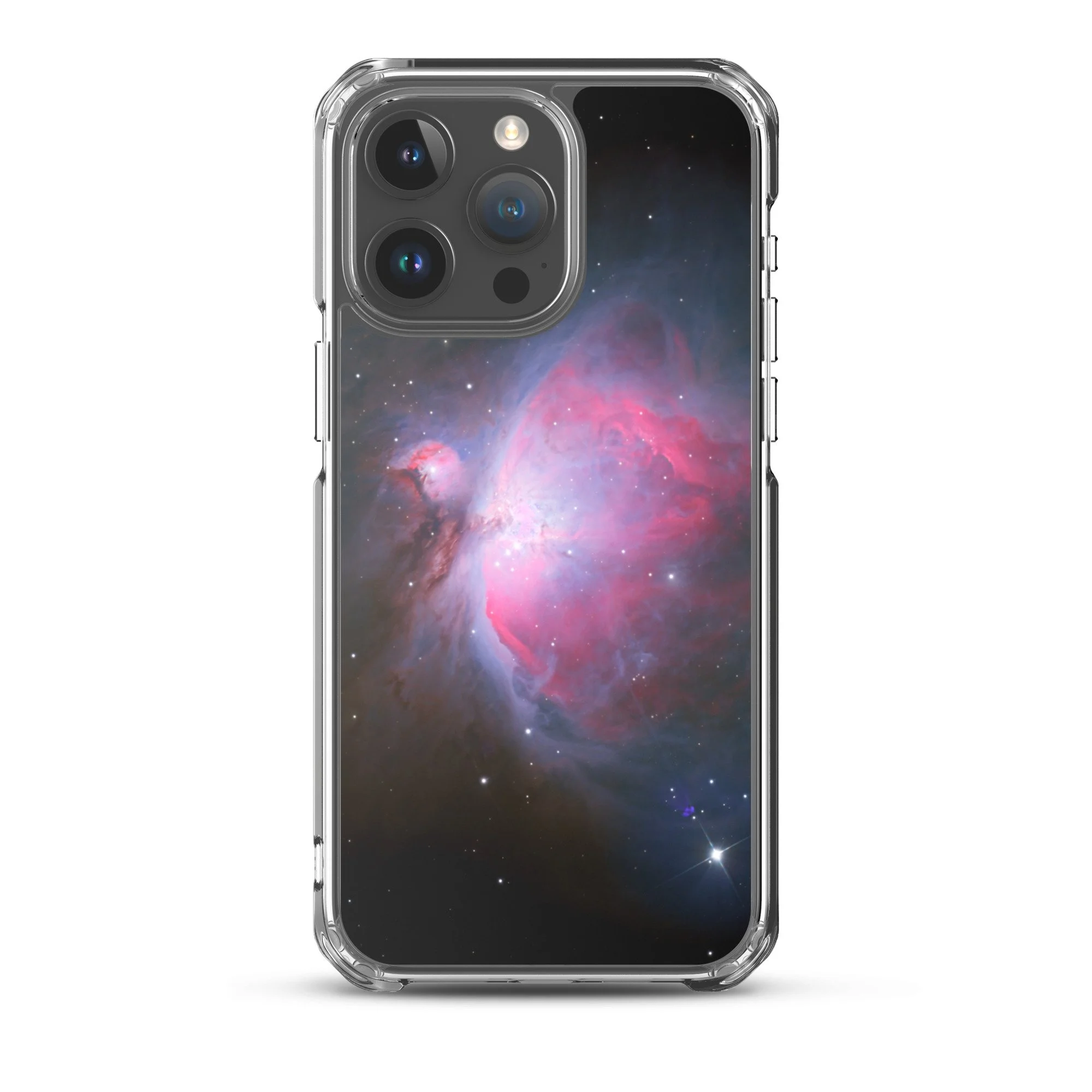 Orion Nebula printed on MagSafe clear iPhone case — High Space Man