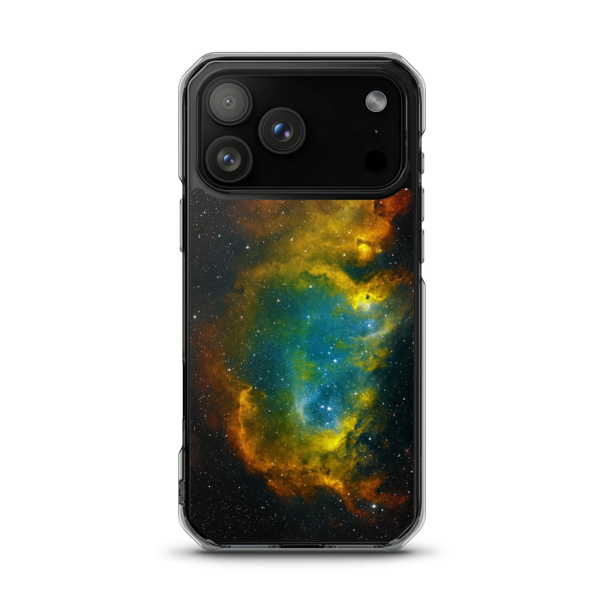 Soul Nebula printed on MagSafe clear iPhone case — High Space Man