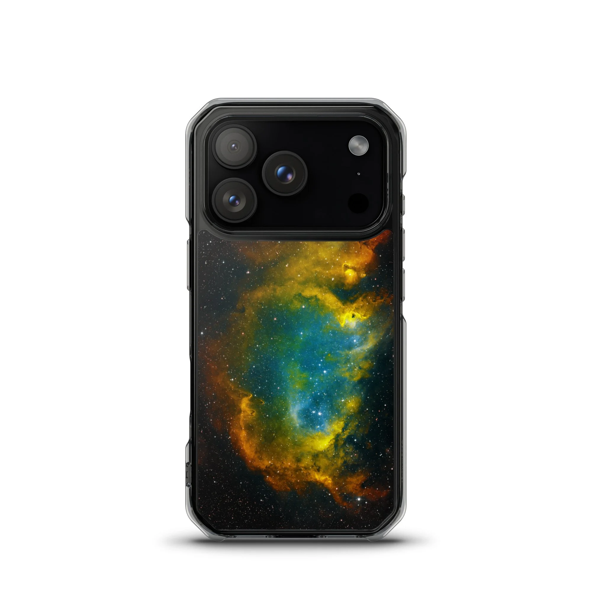Soul Nebula printed on MagSafe clear iPhone case — High Space Man