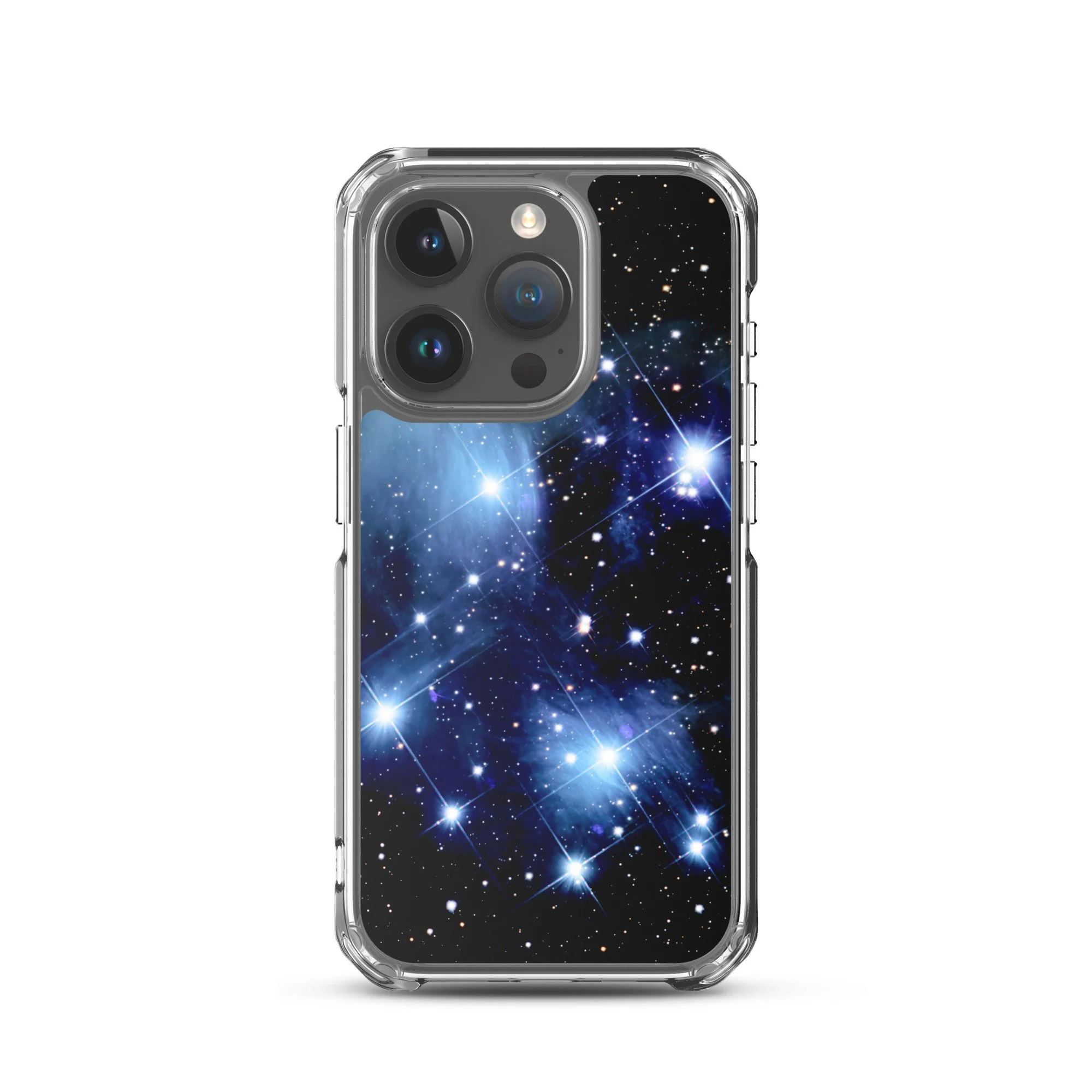 Pleiades star cluster printed on MagSafe clear iPhone case — High Space Man