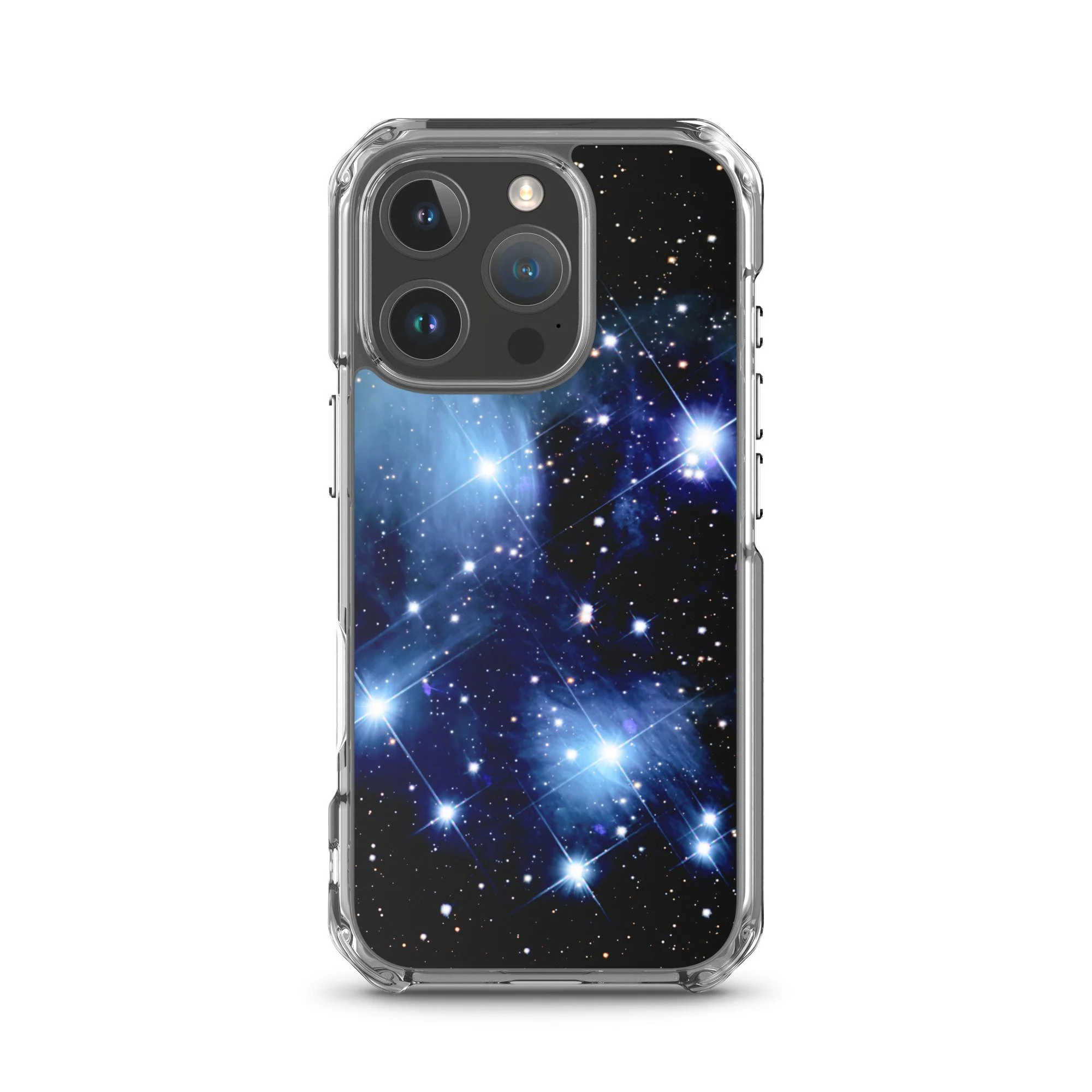 Pleiades star cluster printed on MagSafe clear iPhone case — High Space Man
