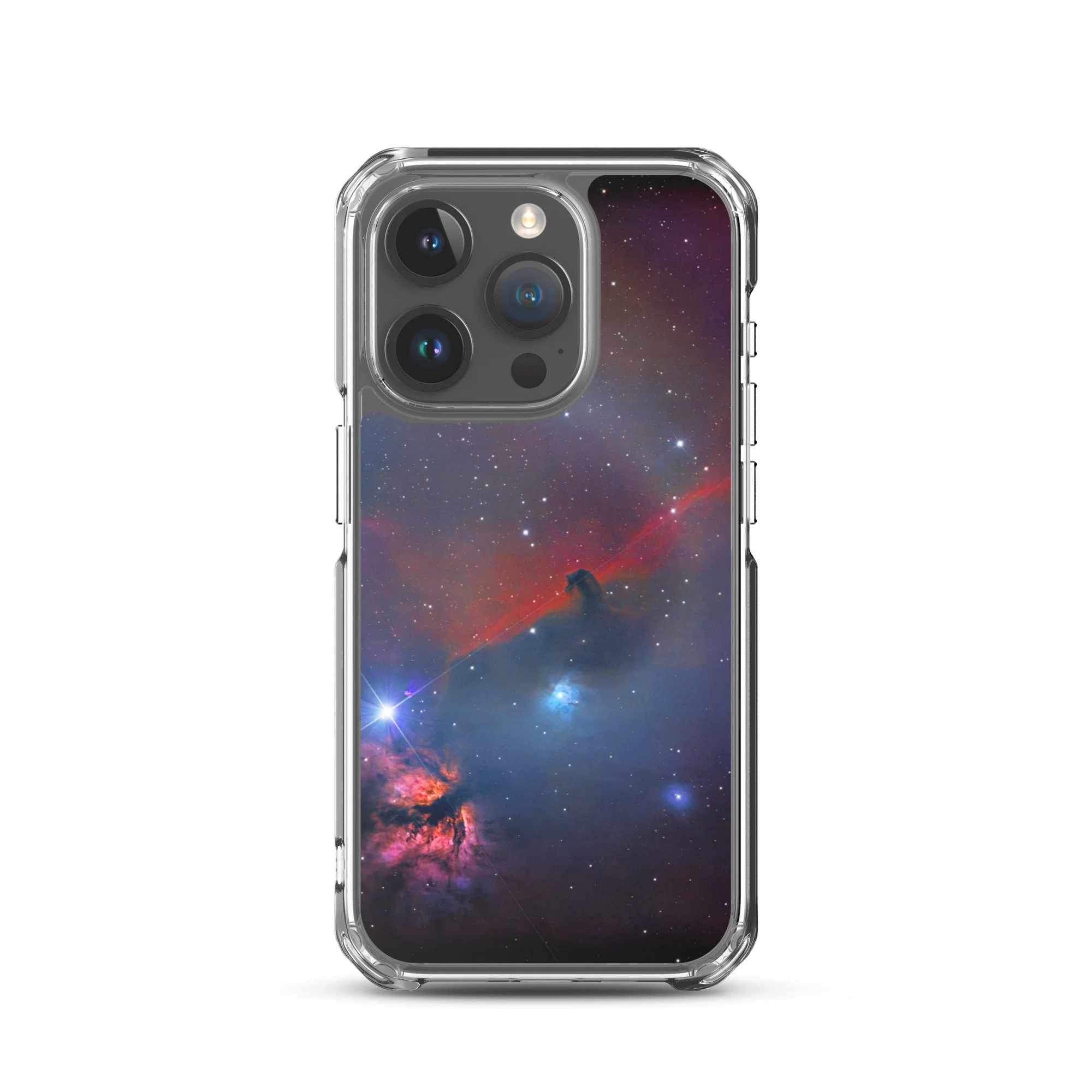 Horsehead Nebula printed on MagSafe clear iPhone case — High Space Man