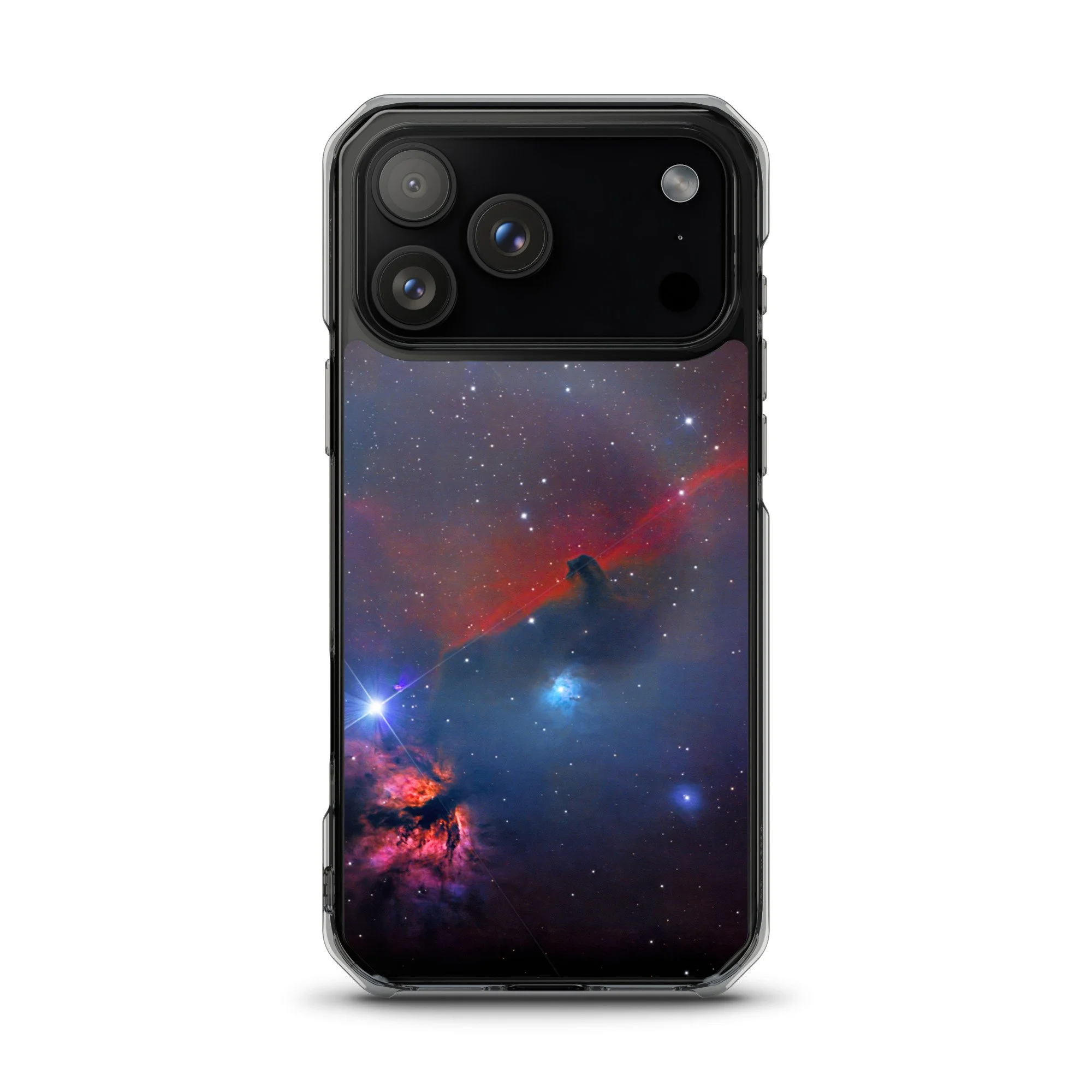 Horsehead Nebula printed on MagSafe clear iPhone case — High Space Man