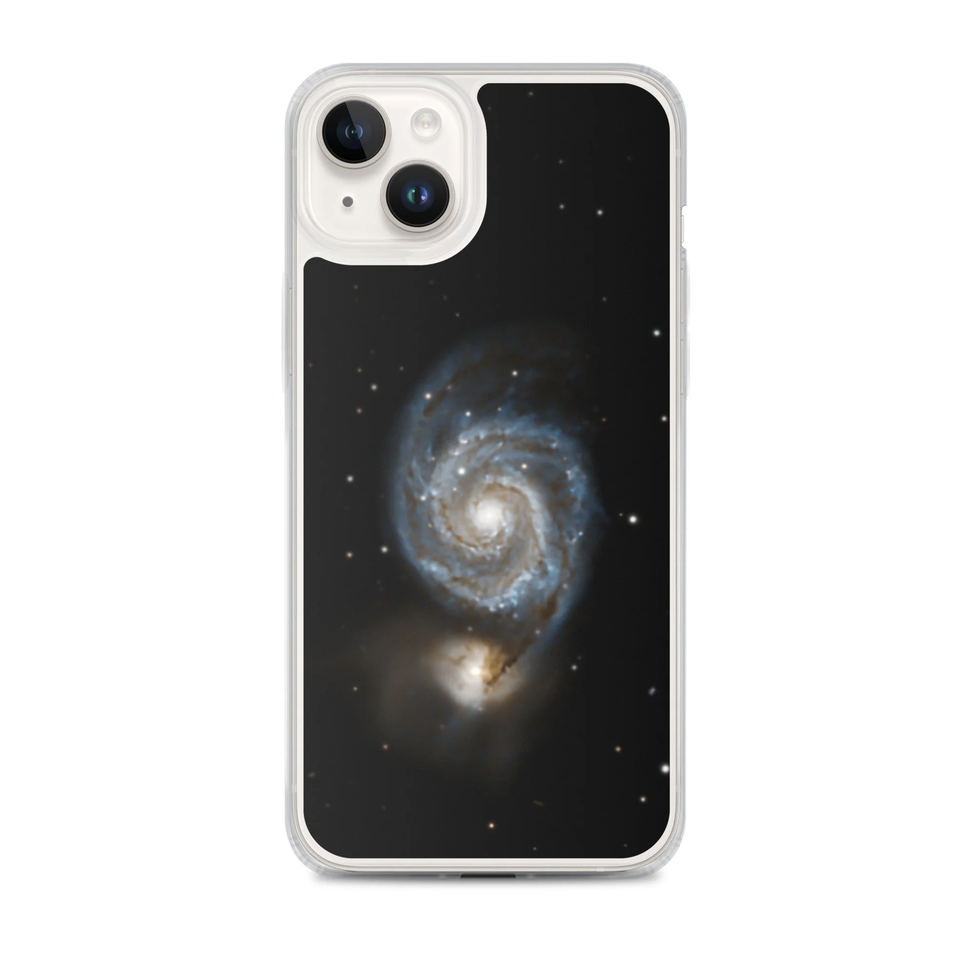 Whirlpool Galaxy printed on MagSafe clear iPhone case — High Space Man