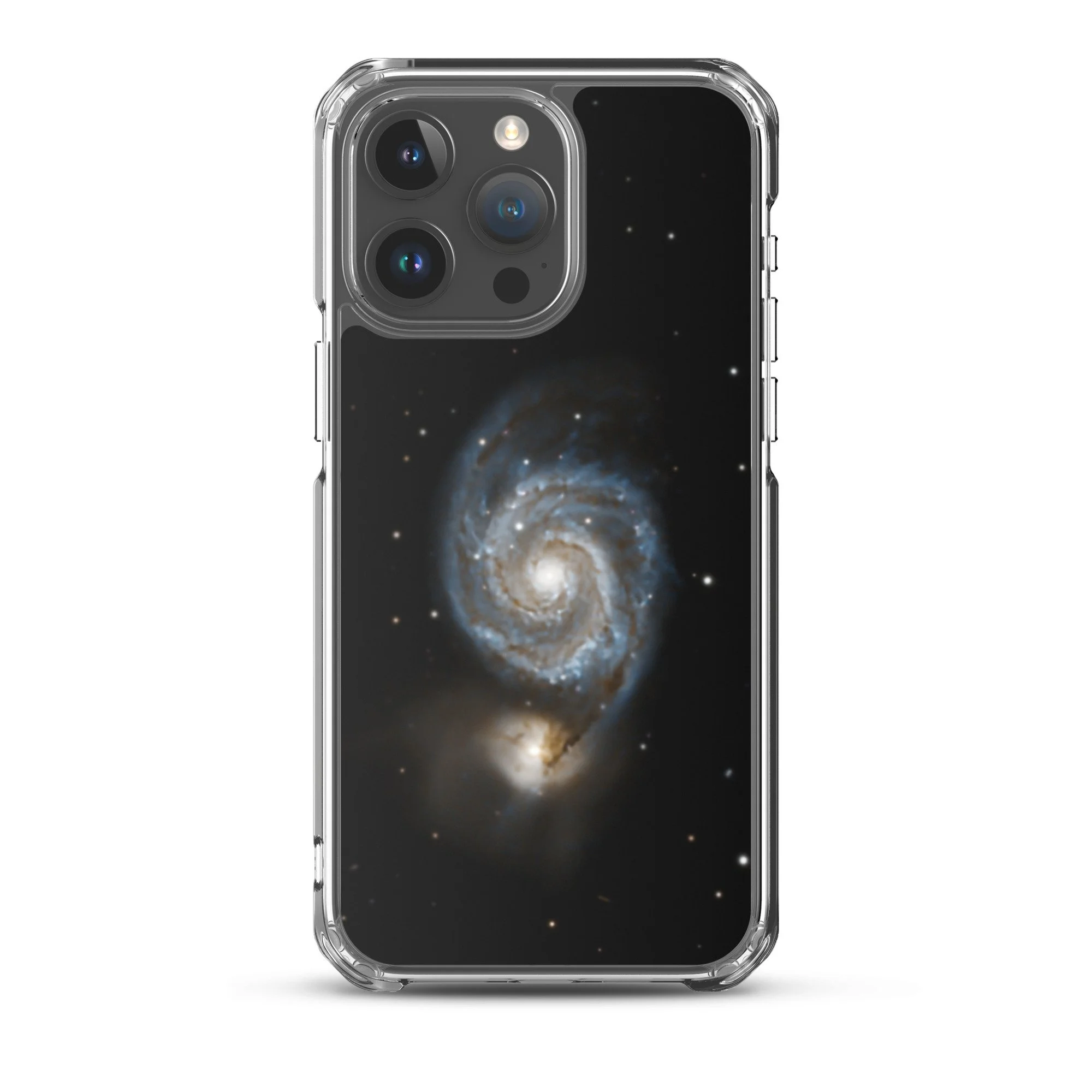Whirlpool Galaxy printed on MagSafe clear iPhone case — High Space Man