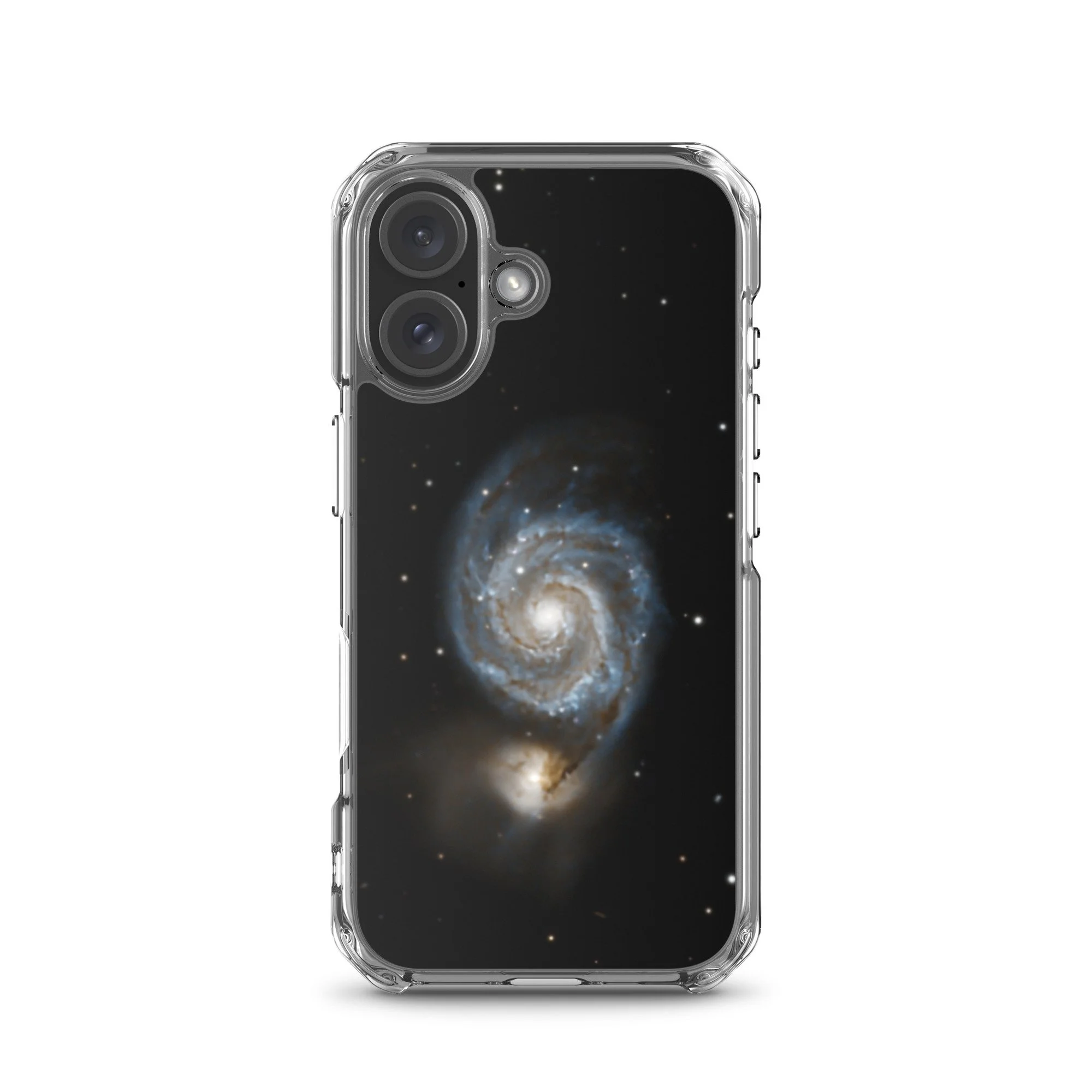 Whirlpool Galaxy printed on MagSafe clear iPhone case — High Space Man