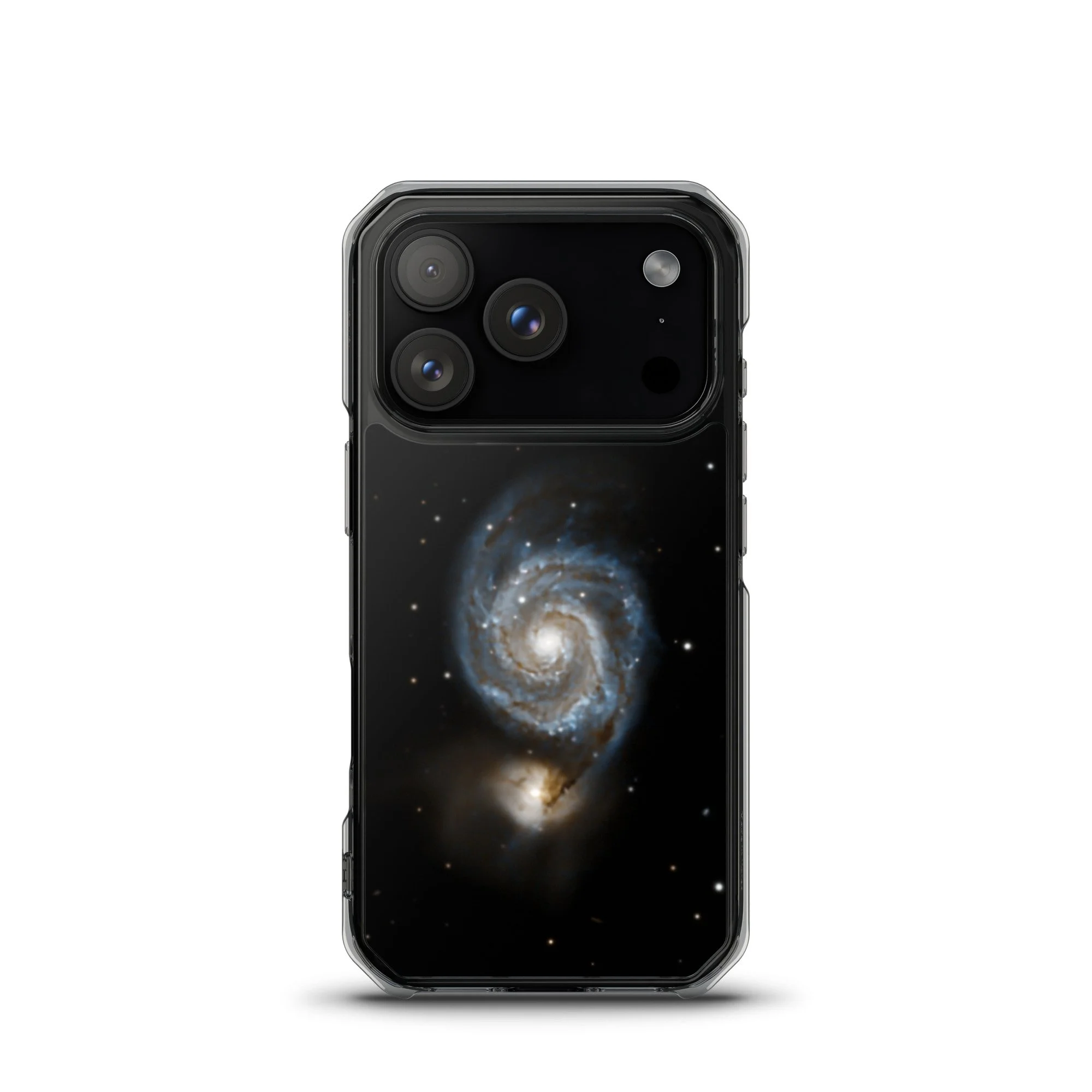Whirlpool Galaxy printed on MagSafe clear iPhone case — High Space Man