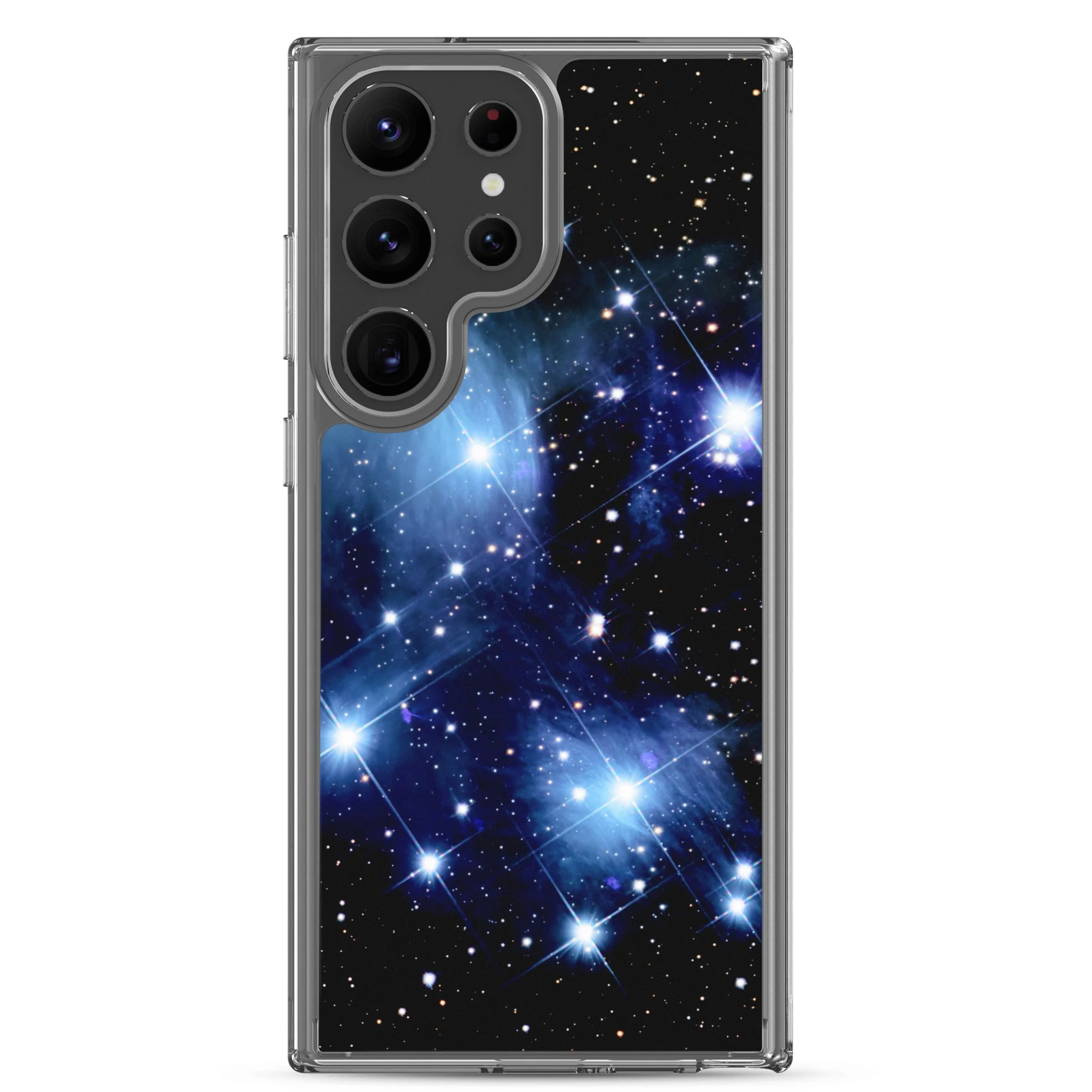 Pleiades star cluster printed on clear Samsung Galaxy case — High Space Man