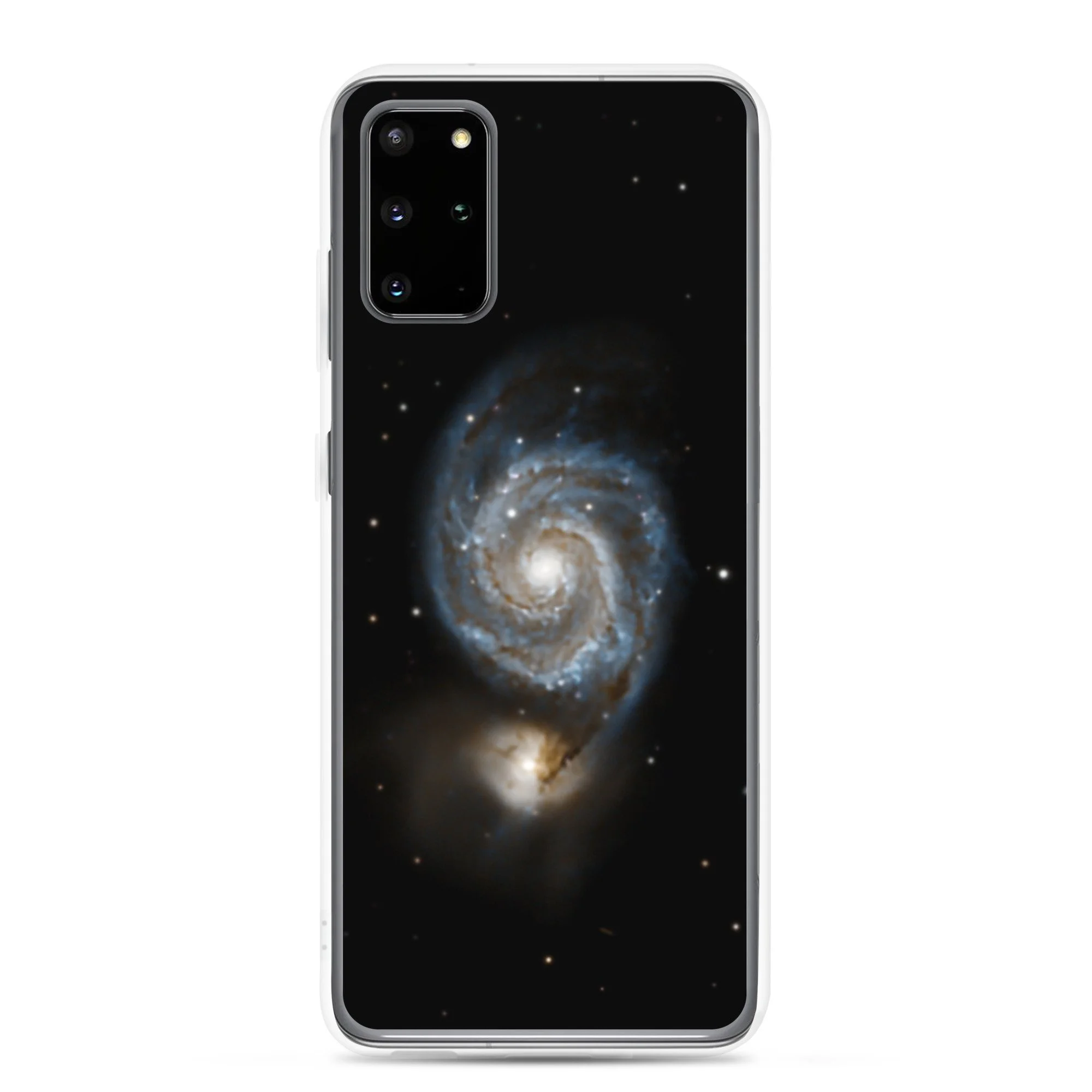 Whirlpool Galaxy printed on clear Samsung Galaxy case — High Space Man