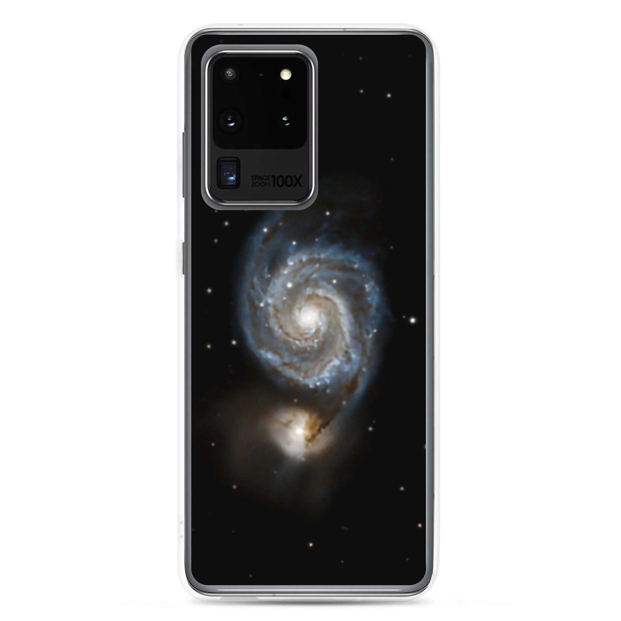 Whirlpool Galaxy printed on clear Samsung Galaxy case — High Space Man