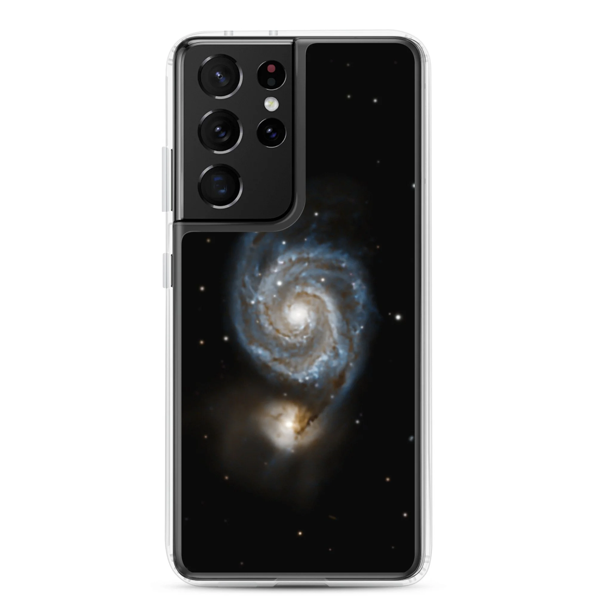 Whirlpool Galaxy printed on clear Samsung Galaxy case — High Space Man