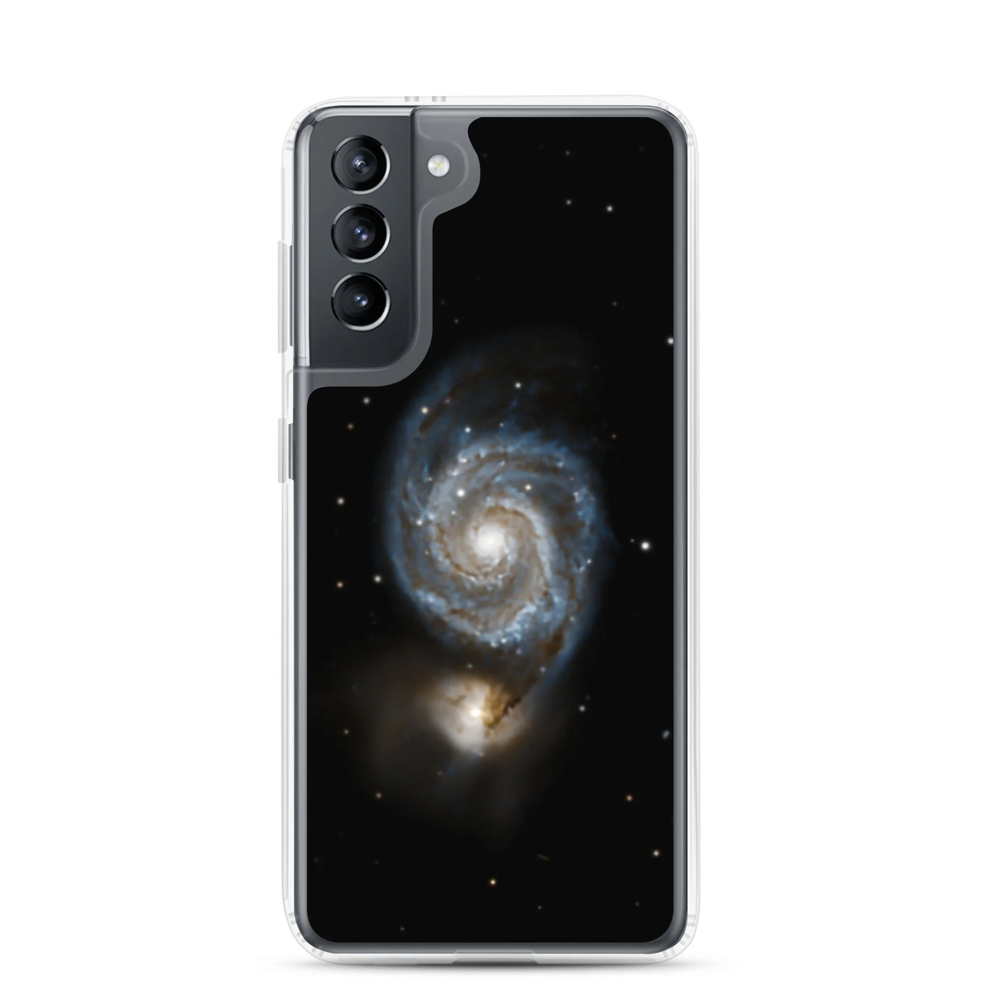 Whirlpool Galaxy printed on clear Samsung Galaxy case — High Space Man