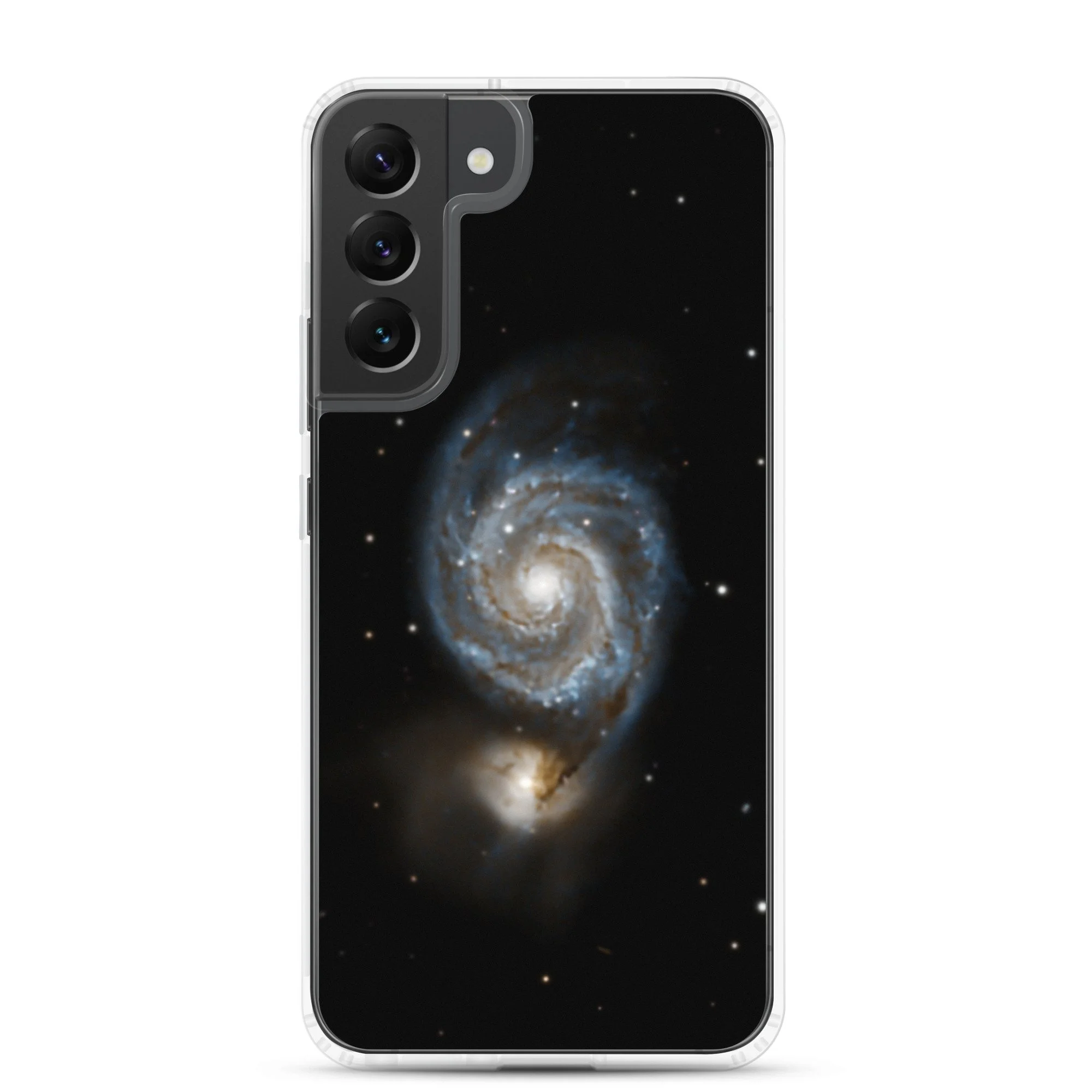 Whirlpool Galaxy printed on clear Samsung Galaxy case — High Space Man