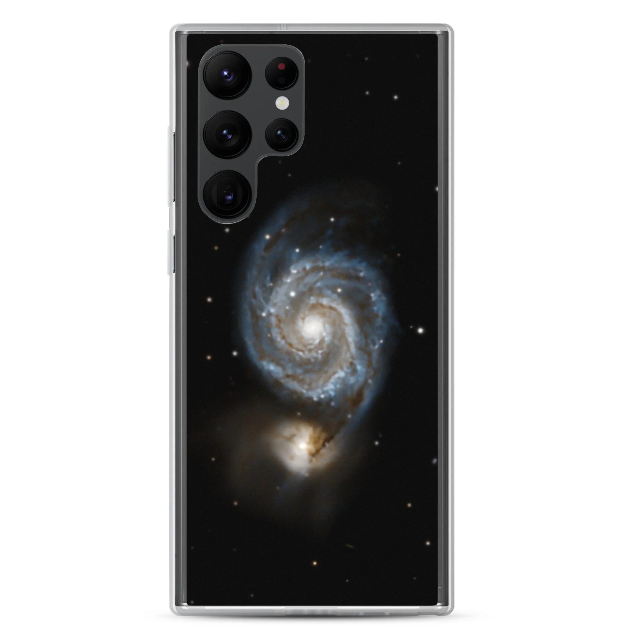 Whirlpool Galaxy printed on clear Samsung Galaxy case — High Space Man
