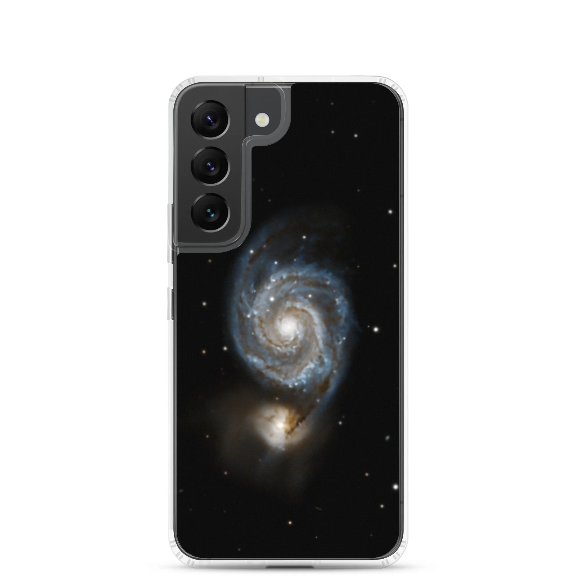 Whirlpool Galaxy printed on clear Samsung Galaxy case — High Space Man