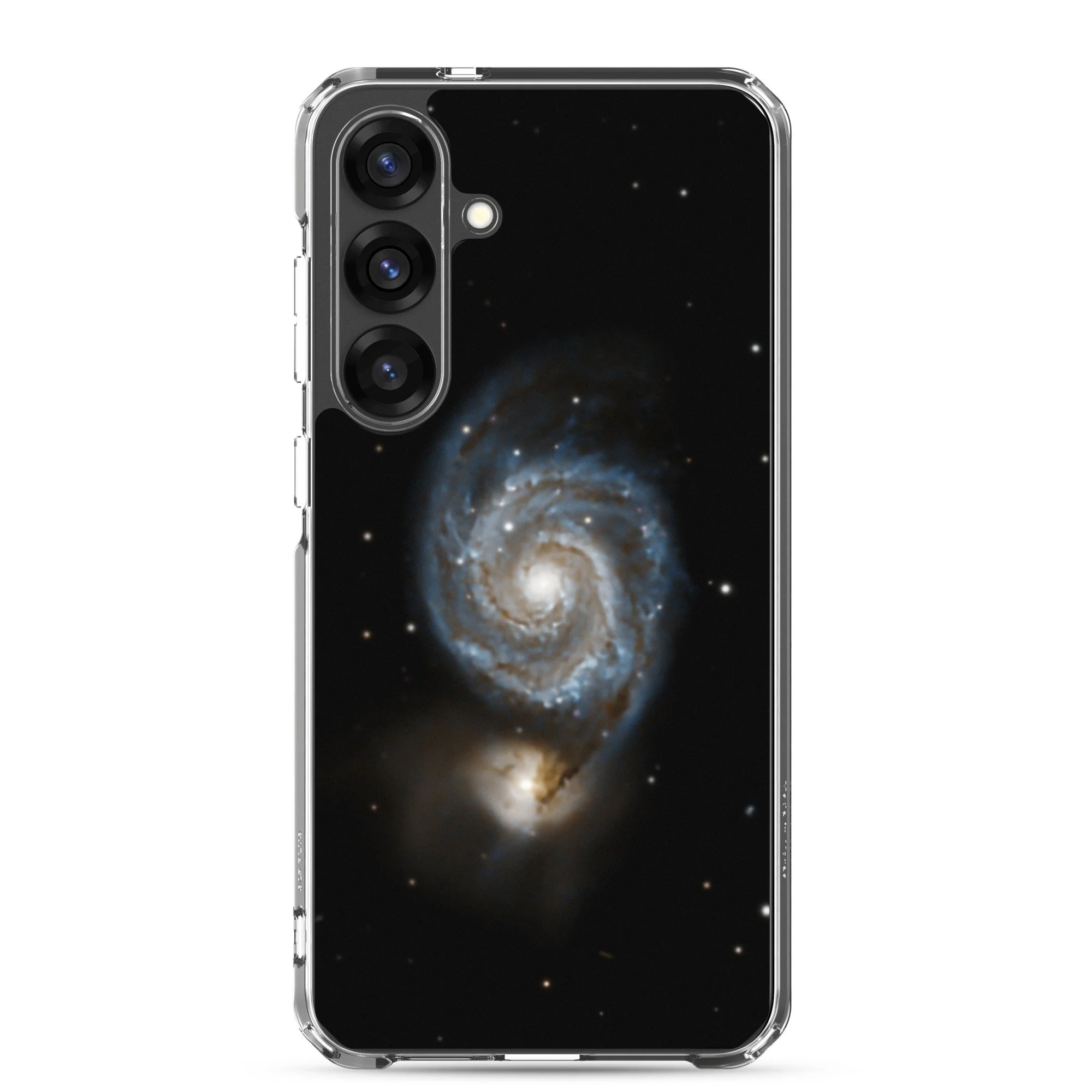 Whirlpool Galaxy printed on clear Samsung Galaxy case — High Space Man