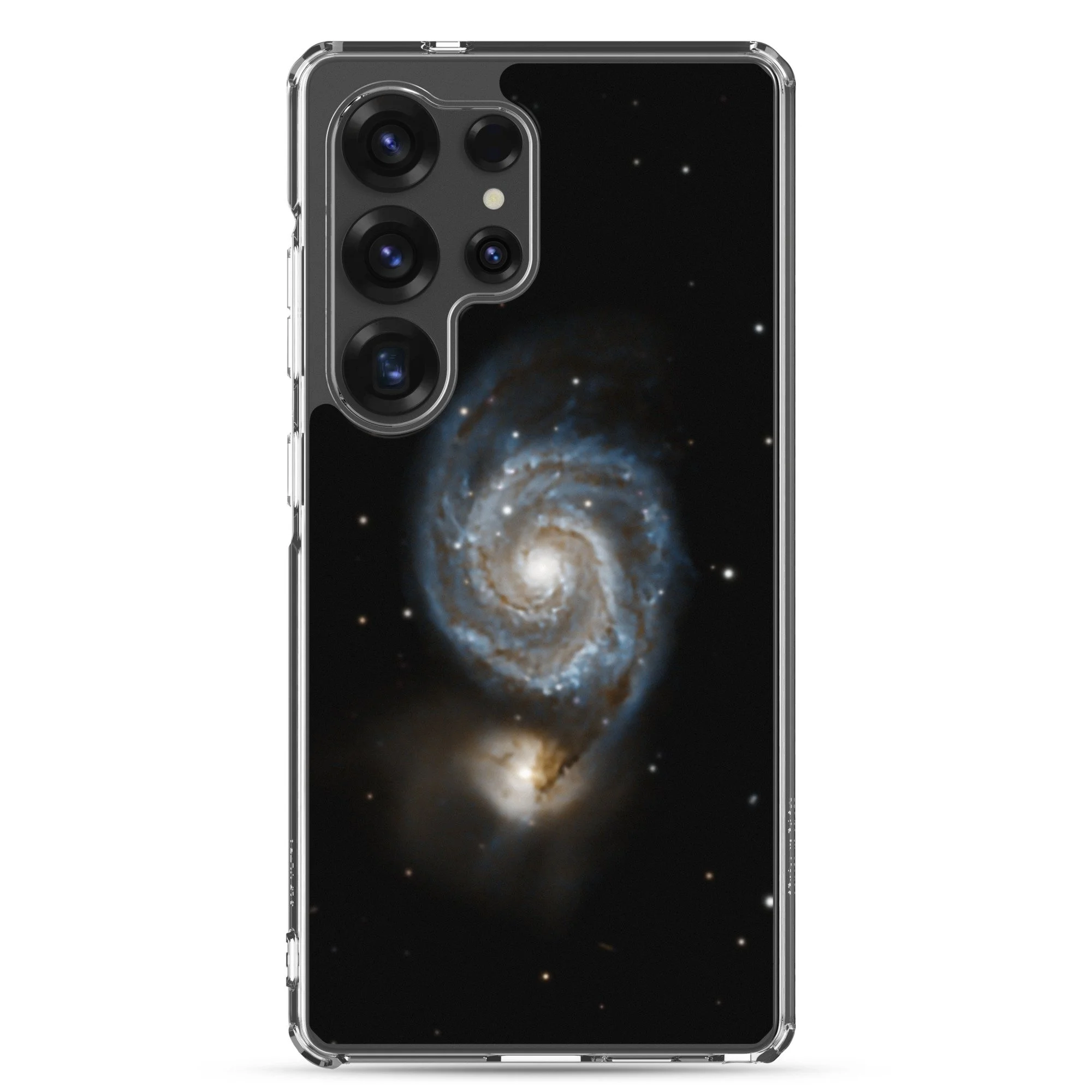 Whirlpool Galaxy printed on clear Samsung Galaxy case — High Space Man