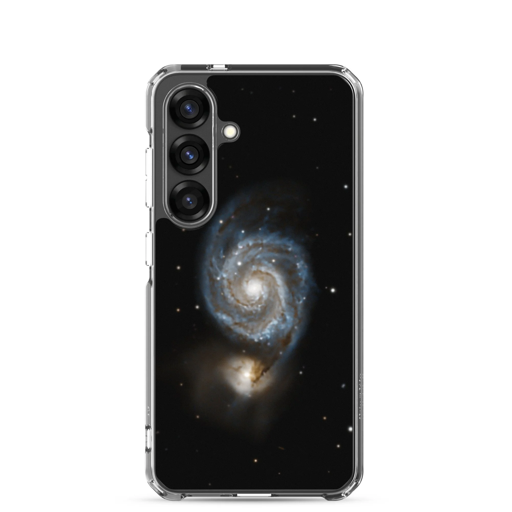 Whirlpool Galaxy printed on clear Samsung Galaxy case — High Space Man