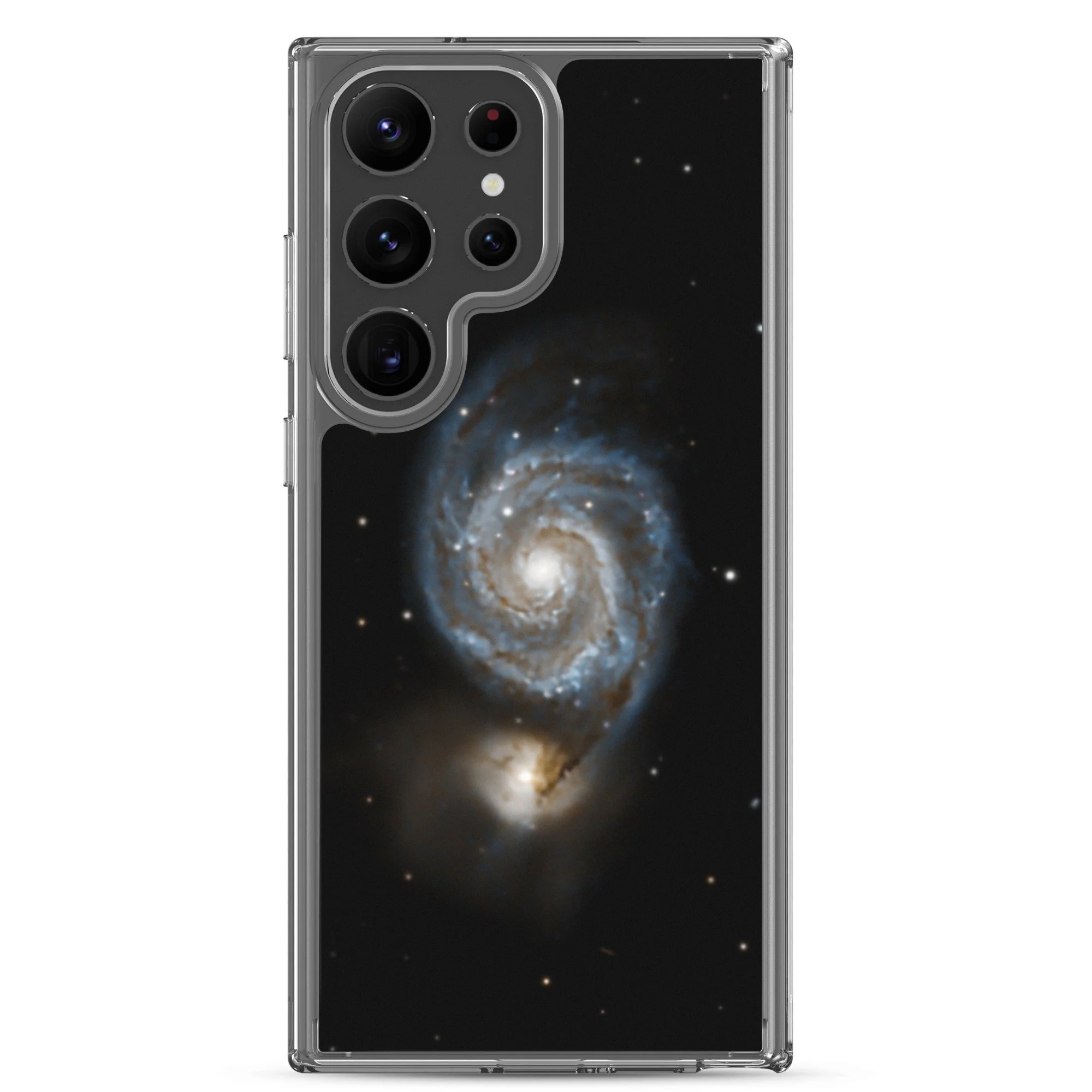 Whirlpool Galaxy printed on clear Samsung Galaxy case — High Space Man