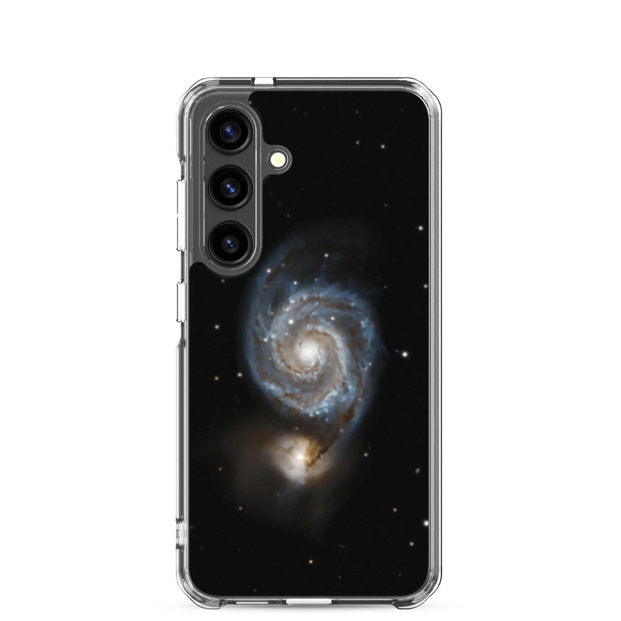 Whirlpool Galaxy printed on clear Samsung Galaxy case — High Space Man