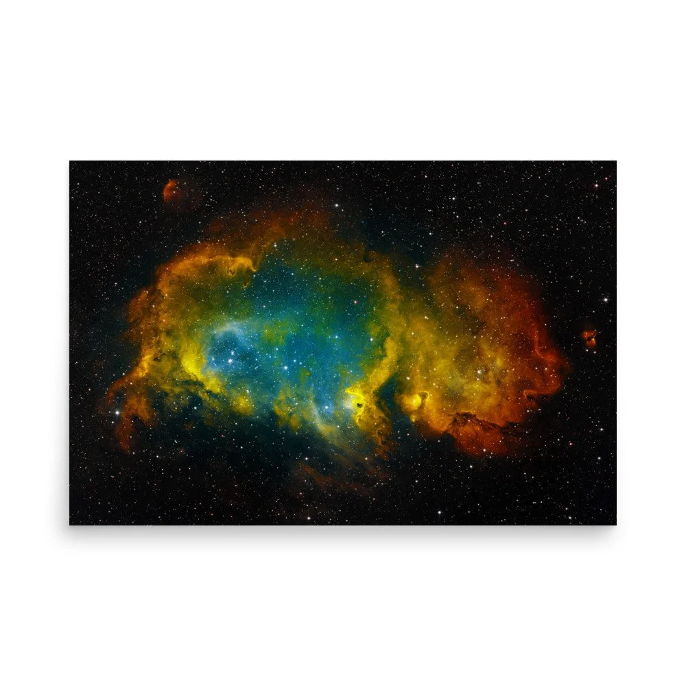 Soul Nebula real astrophotography premium poster