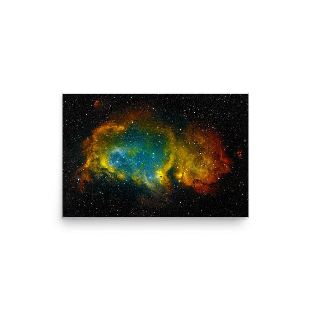 Soul Nebula real astrophotography premium poster