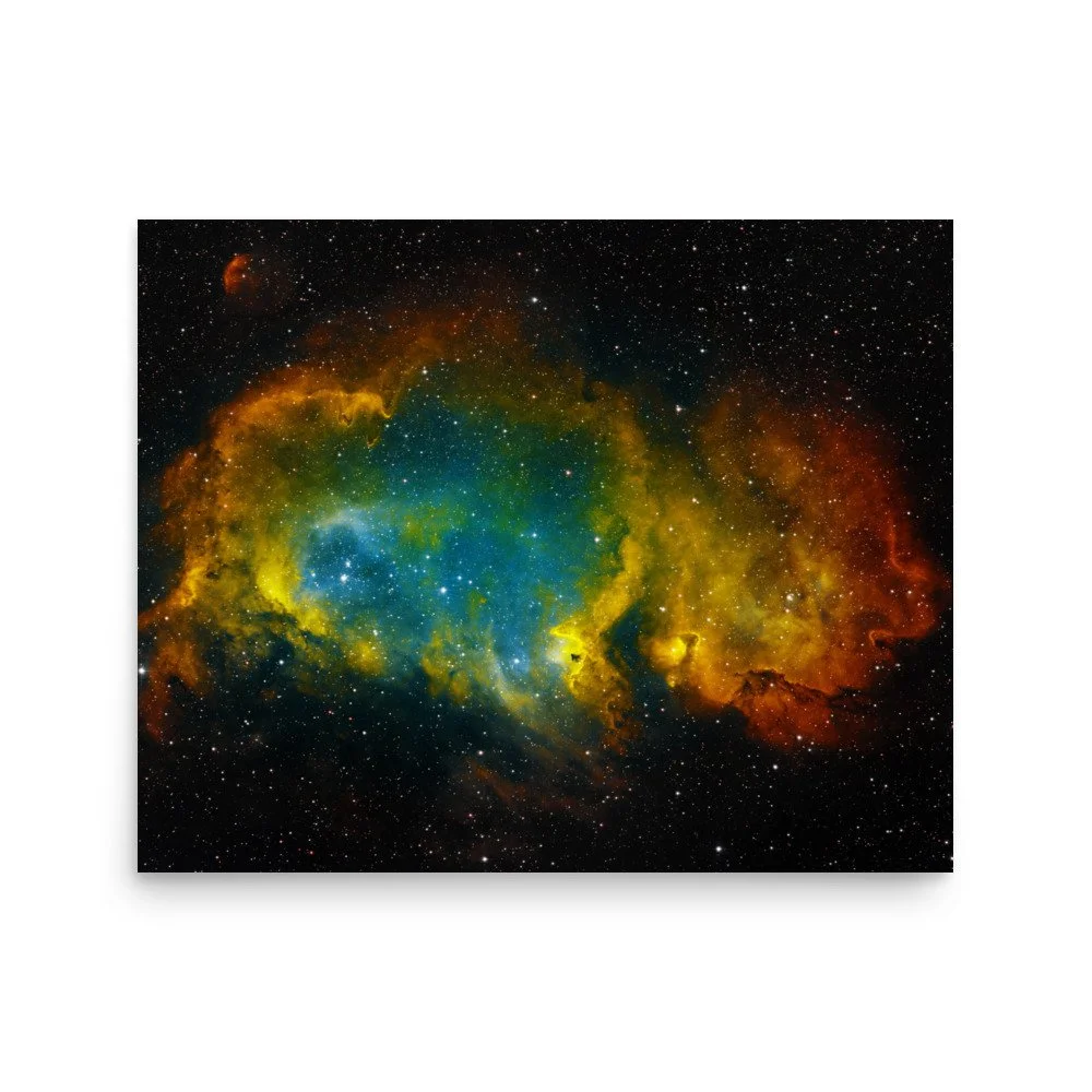 Soul Nebula real astrophotography premium poster