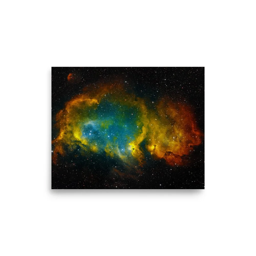 Soul Nebula real astrophotography premium poster