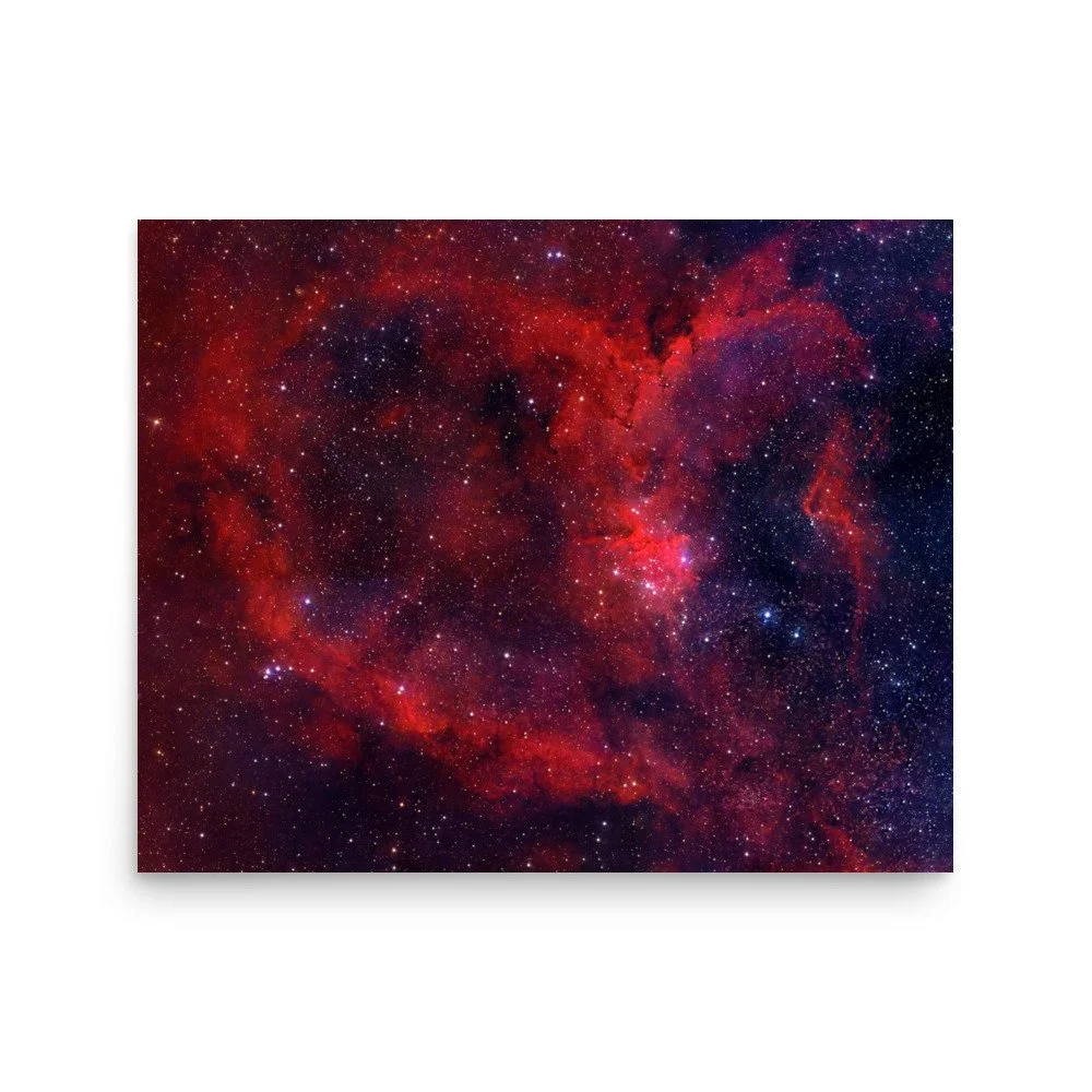Heart Nebula real astrophotography premium poster