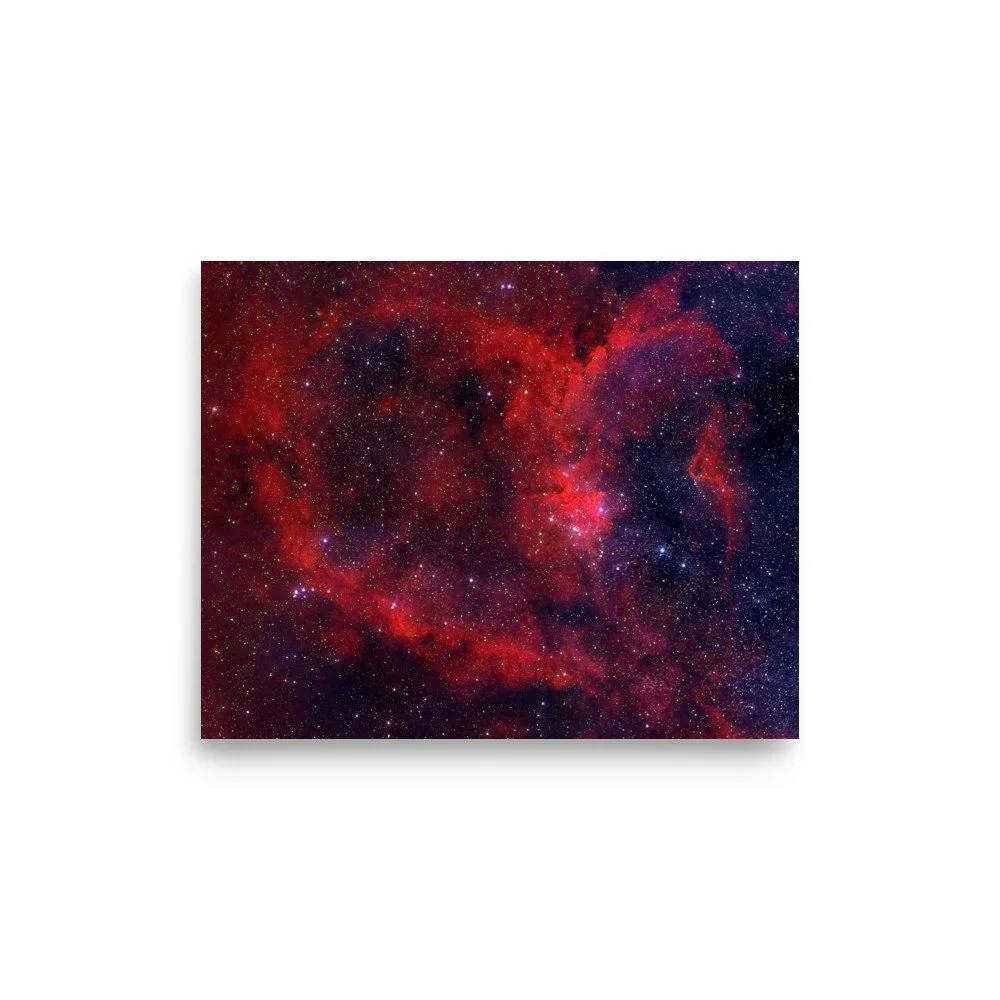 Heart Nebula real astrophotography premium poster