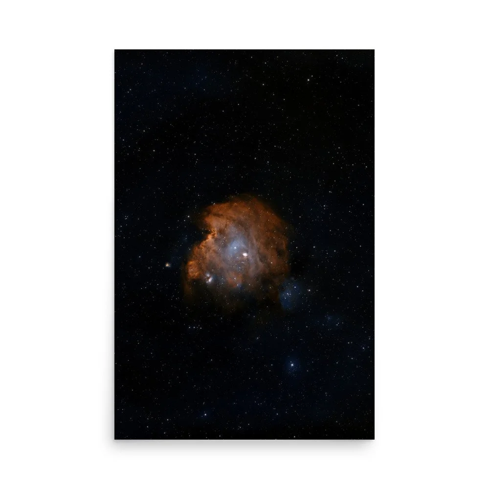Monkey Head Nebula real astrophotography premium poster