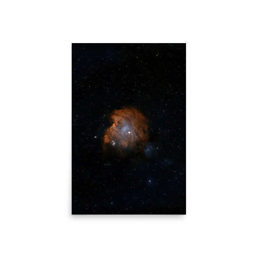Monkey Head Nebula real astrophotography premium poster
