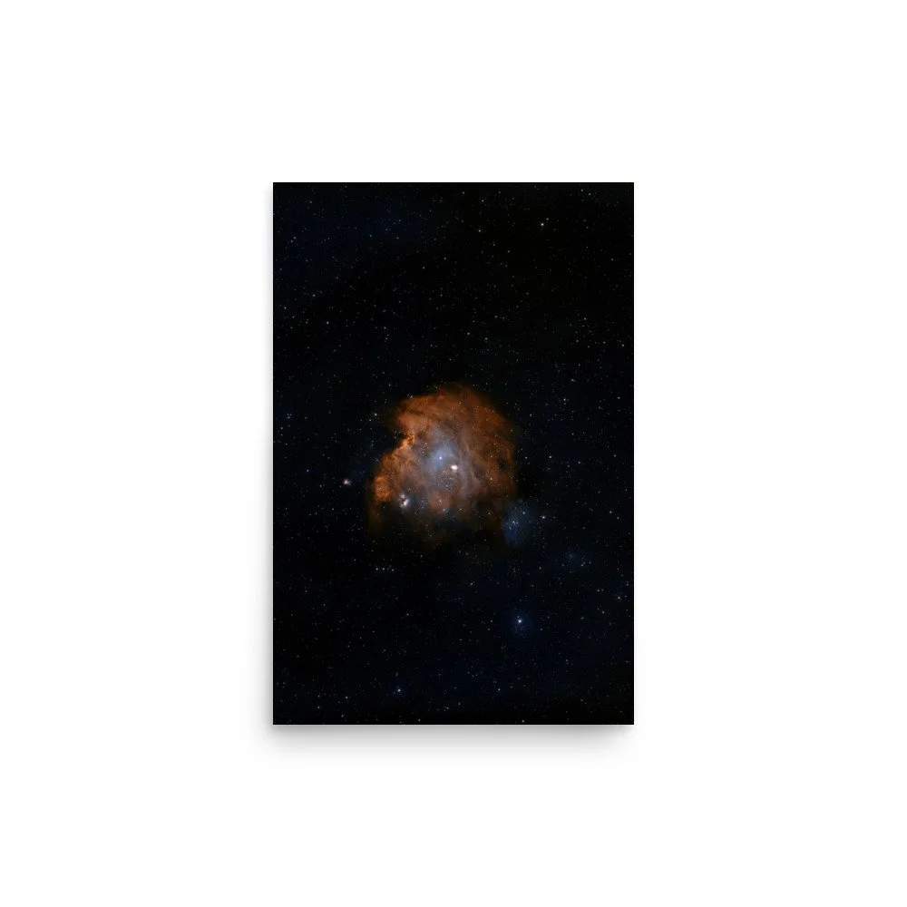 Monkey Head Nebula real astrophotography premium poster