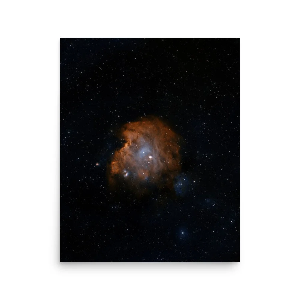 Monkey Head Nebula real astrophotography premium poster