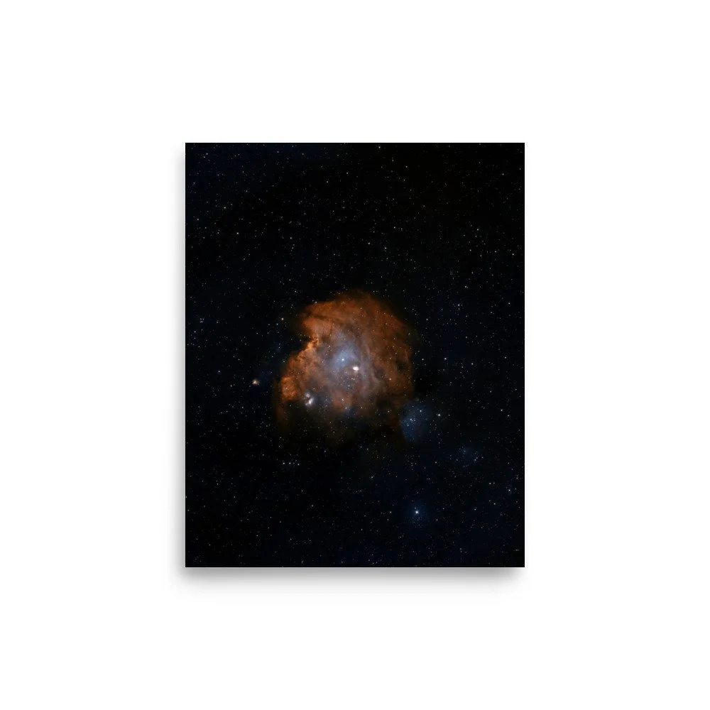 Monkey Head Nebula real astrophotography premium poster