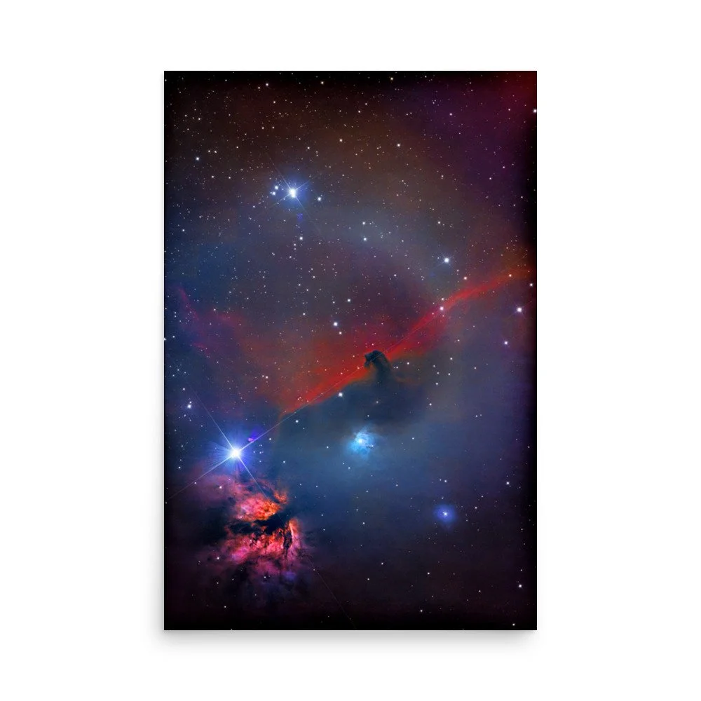 Horse Head Nebula real astrophotography premium poster