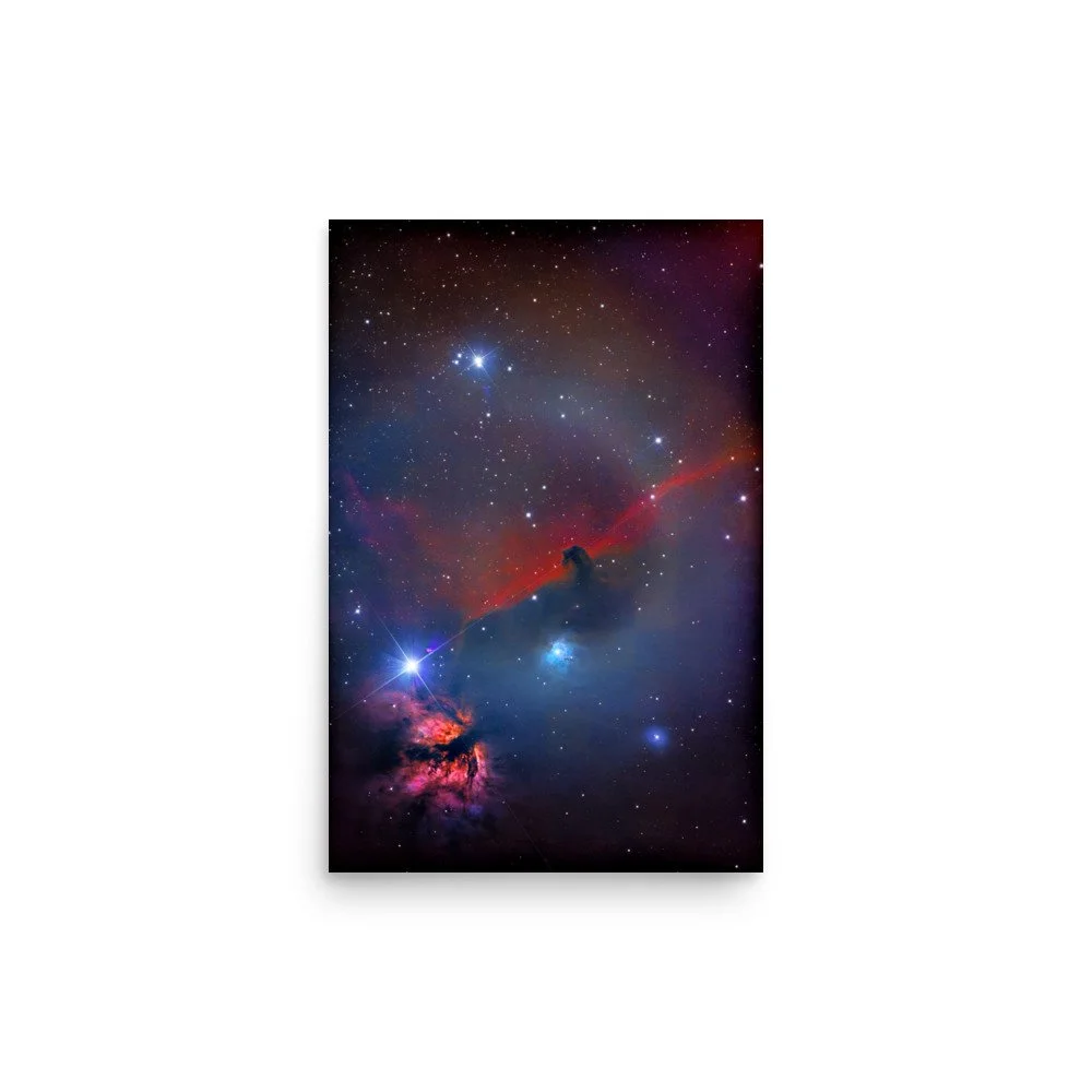 Horse Head Nebula real astrophotography premium poster