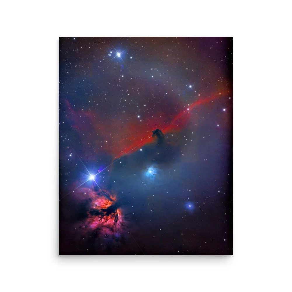 Horse Head Nebula real astrophotography premium poster
