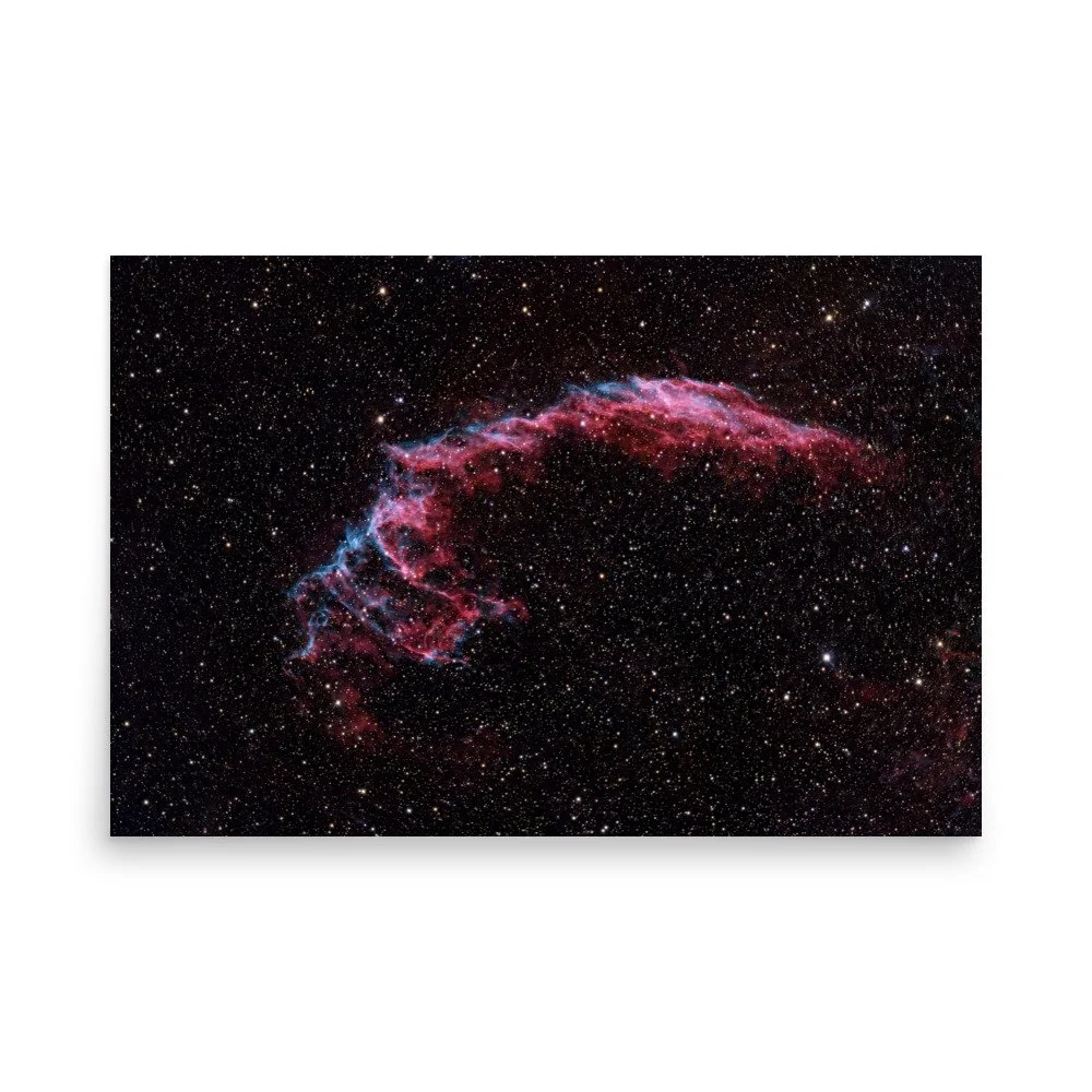 Bat Nebula NGC 6995 r eal astrophotography premium poster