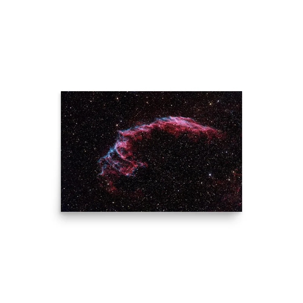 Bat Nebula NGC 6995 r eal astrophotography premium poster