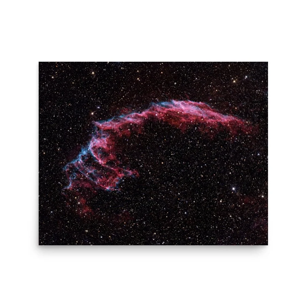 Bat Nebula NGC 6995 r eal astrophotography premium poster