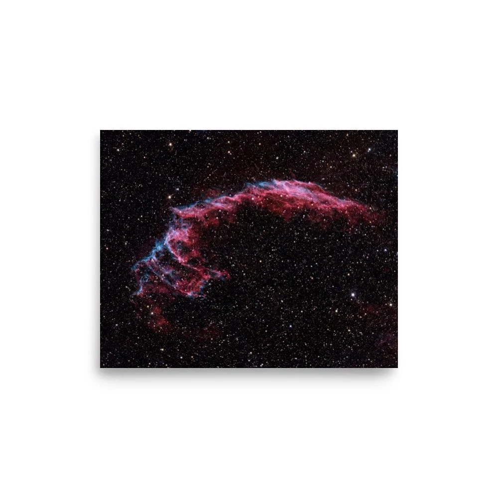 Bat Nebula NGC 6995 r eal astrophotography premium poster
