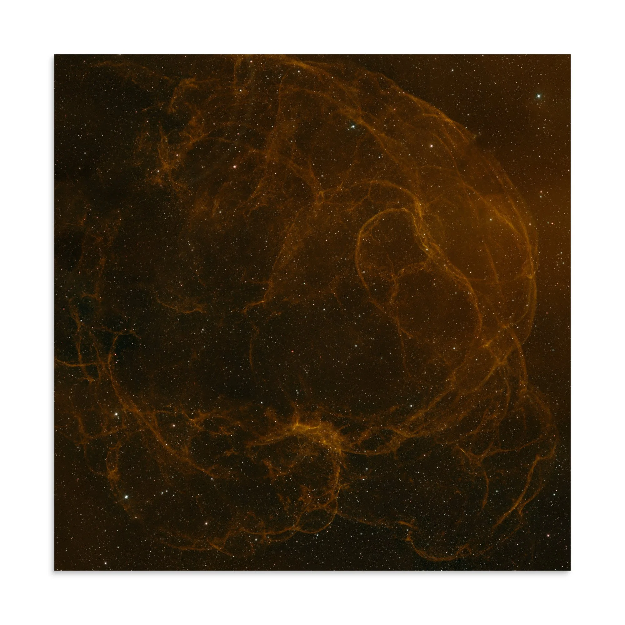 Spaghetti Nebula supernova remnant square astrophotography poster