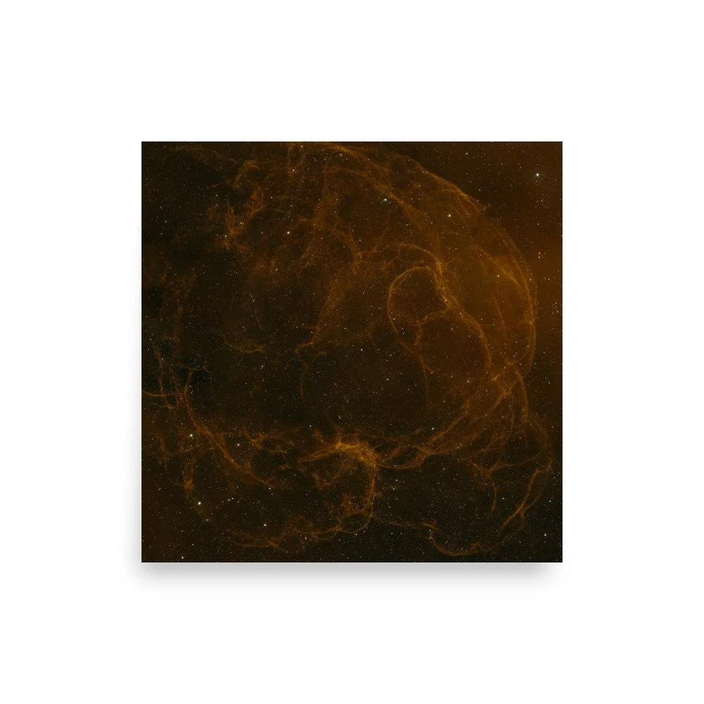 Spaghetti Nebula supernova remnant square astrophotography poster
