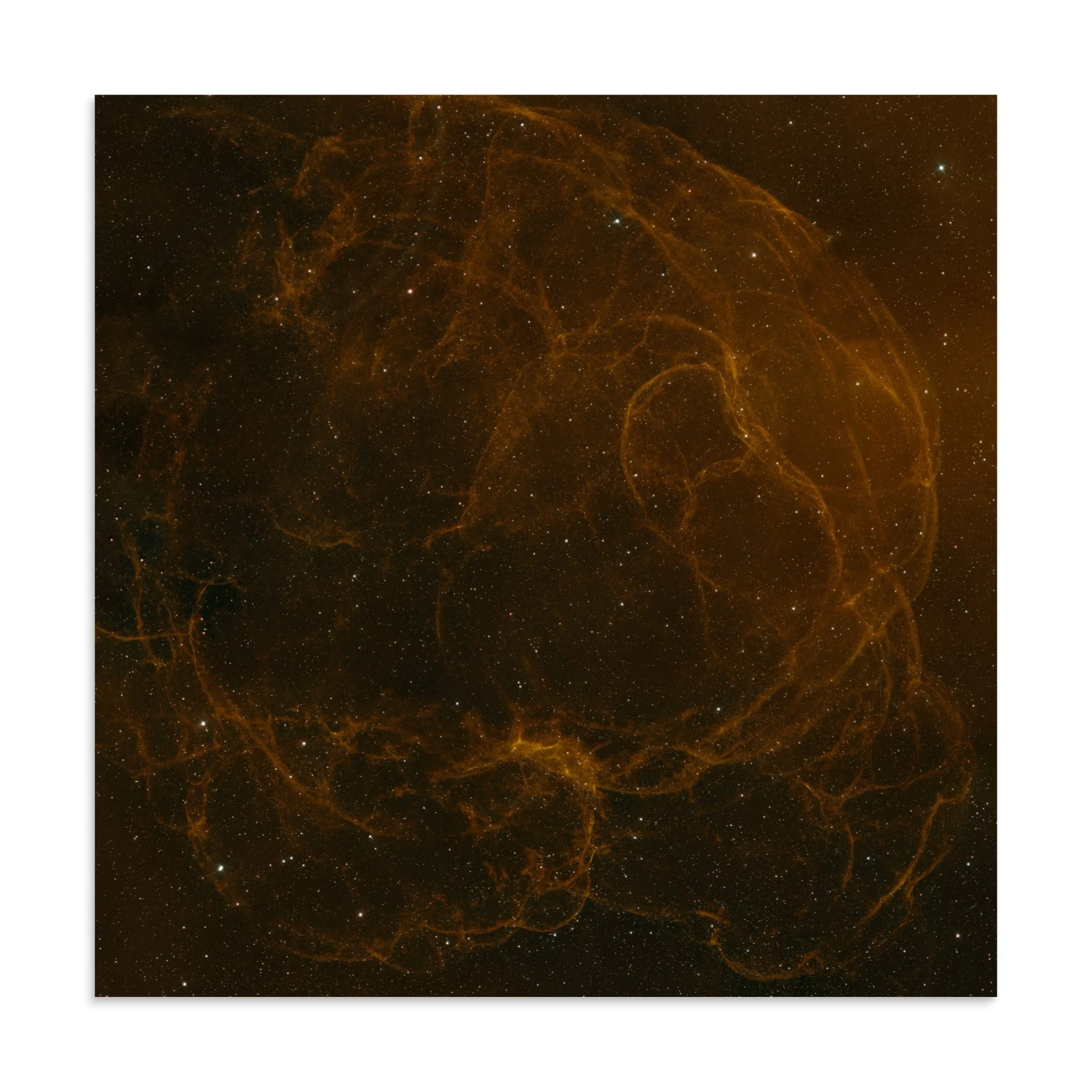 Spaghetti Nebula supernova remnant square astrophotography poster